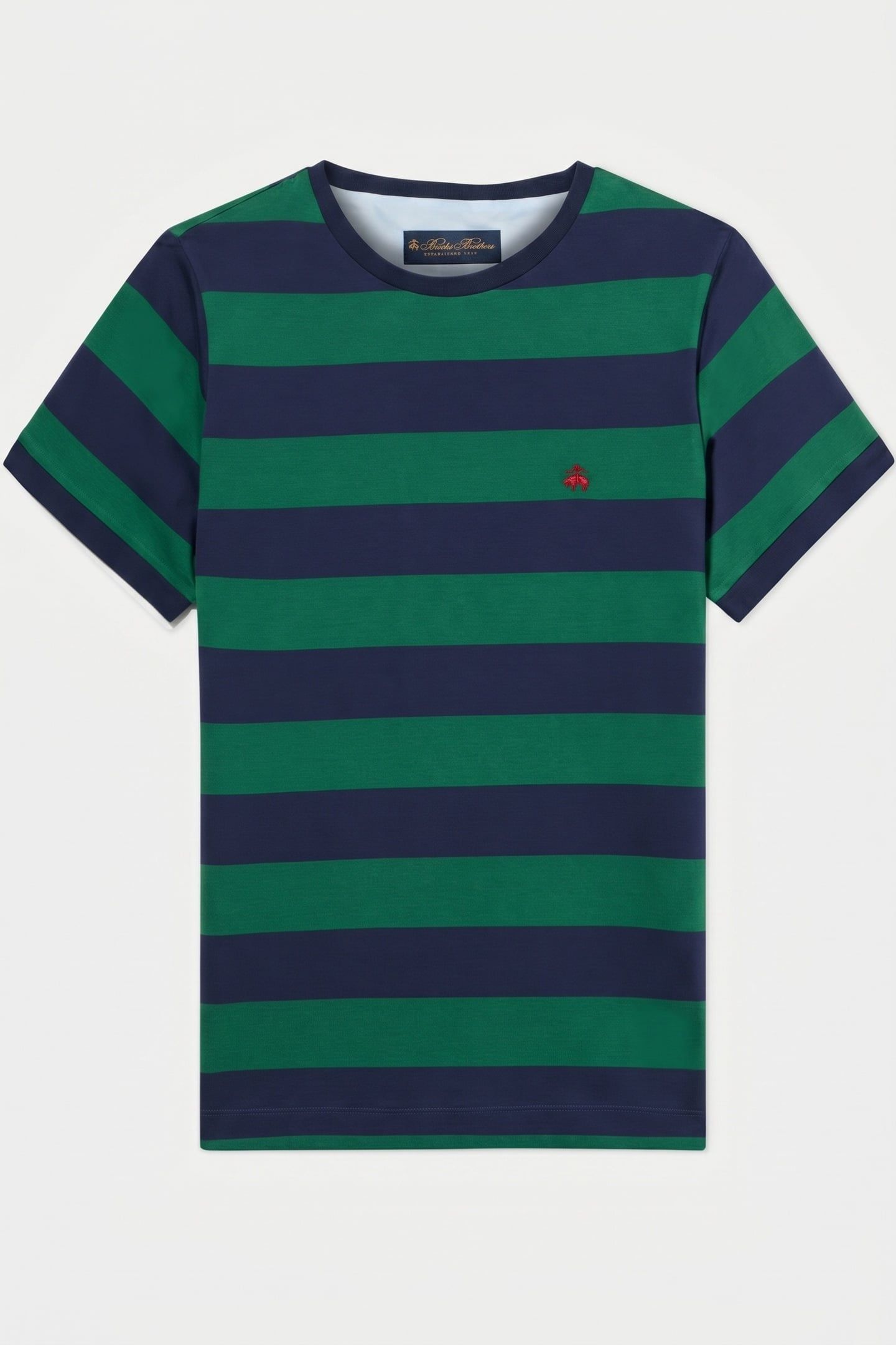 STRIPED T-SHIRT COTTON GREEN 5