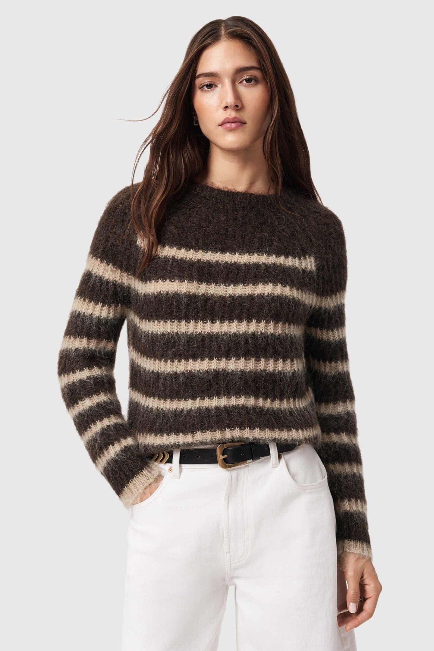 RIGA JUMPER BTTLE BROWN/BARLEY 3