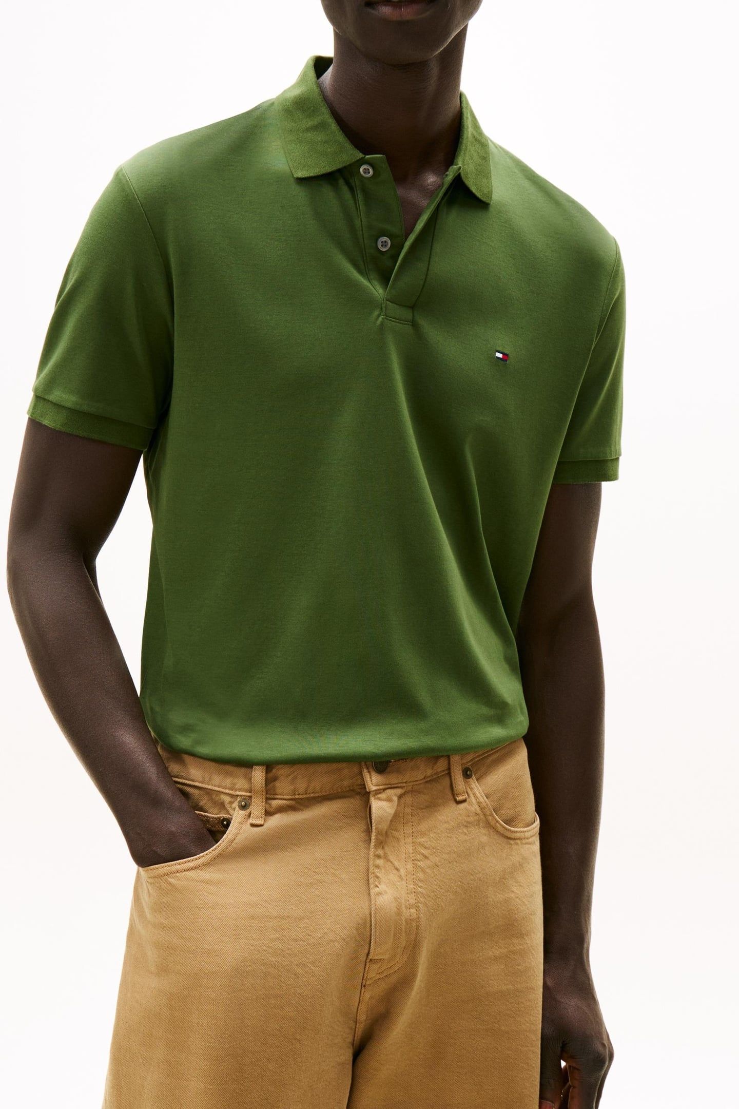 LIQUID COTTON REGULAR POLO MOUNTAIN PINE 1