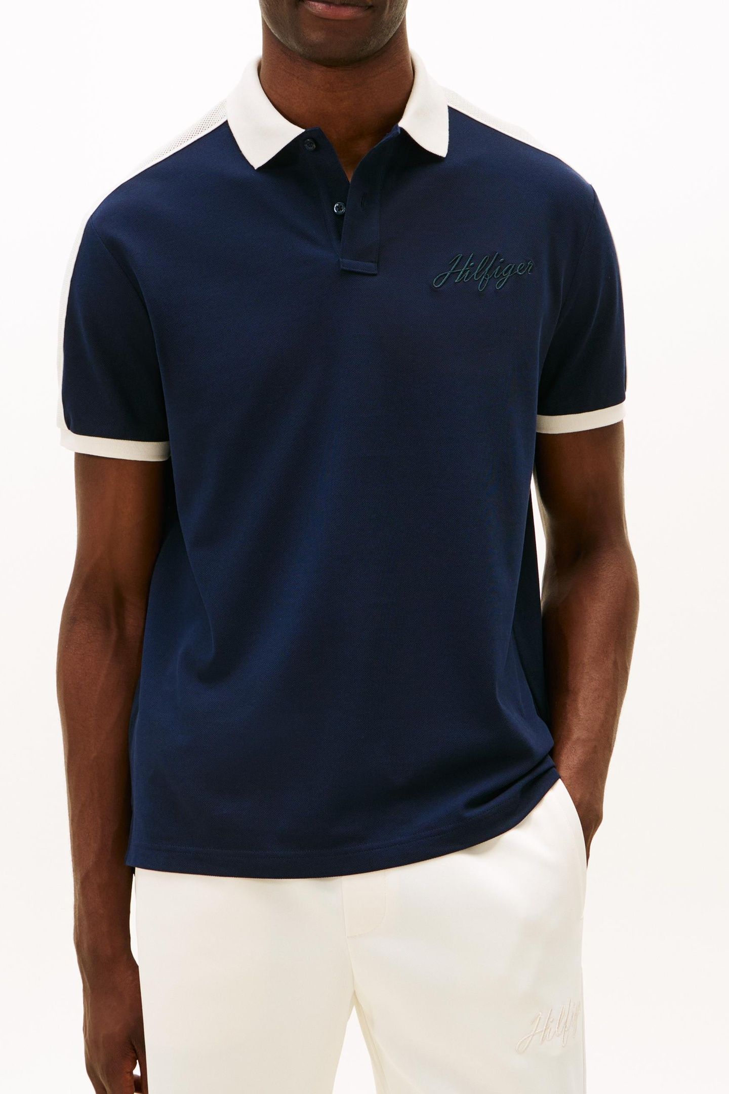 MESH DETAIL CLASSIC POLO DARK NIGHT NAVY 2
