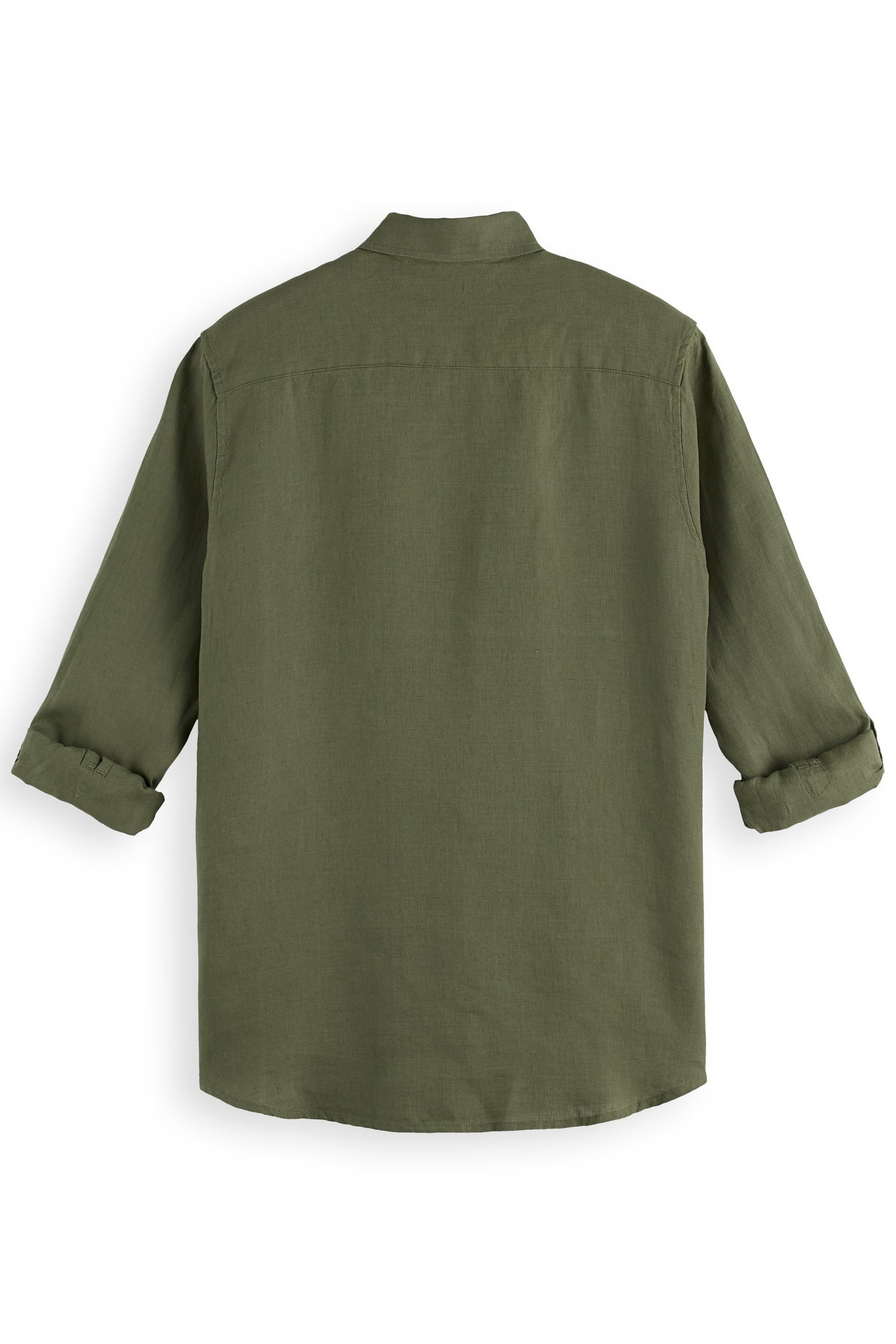 SEASONAL CORE - REGULAR FIT LINEN SHIRT ARMY 6