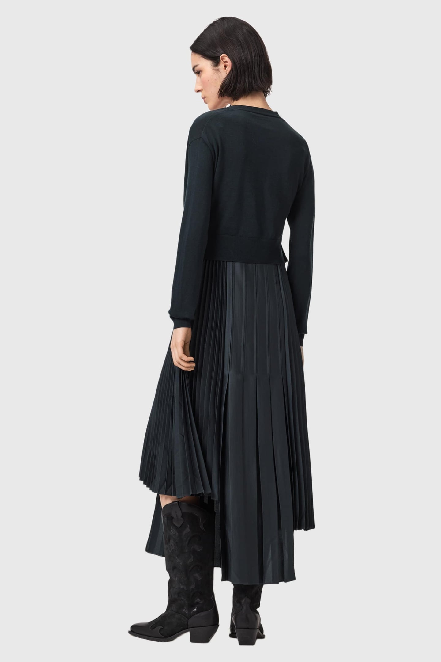 LUCILLE DRESS CARBON BLUE 6