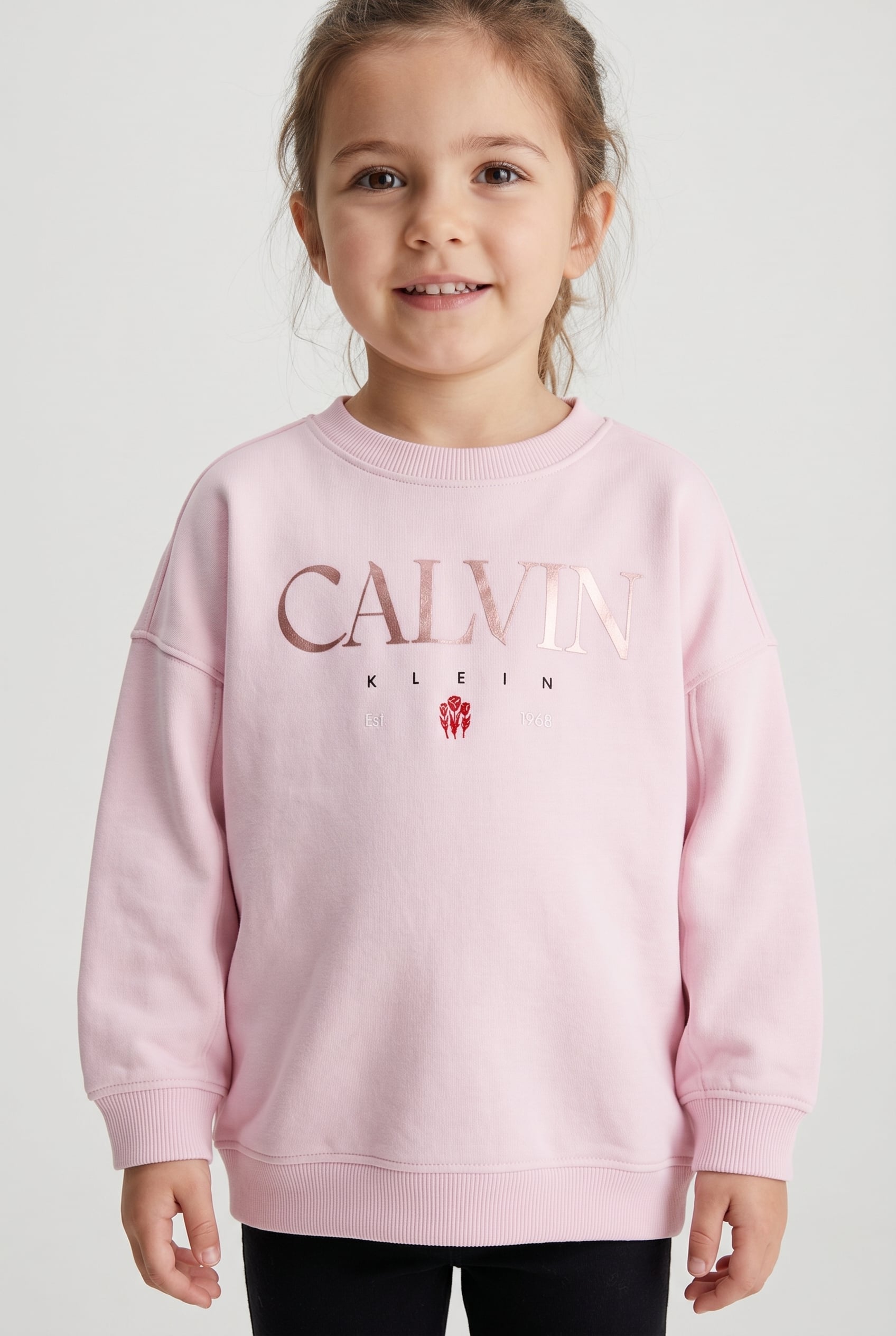 GIRLS MULTI COLOR SWEATER PEARLY PINK 3