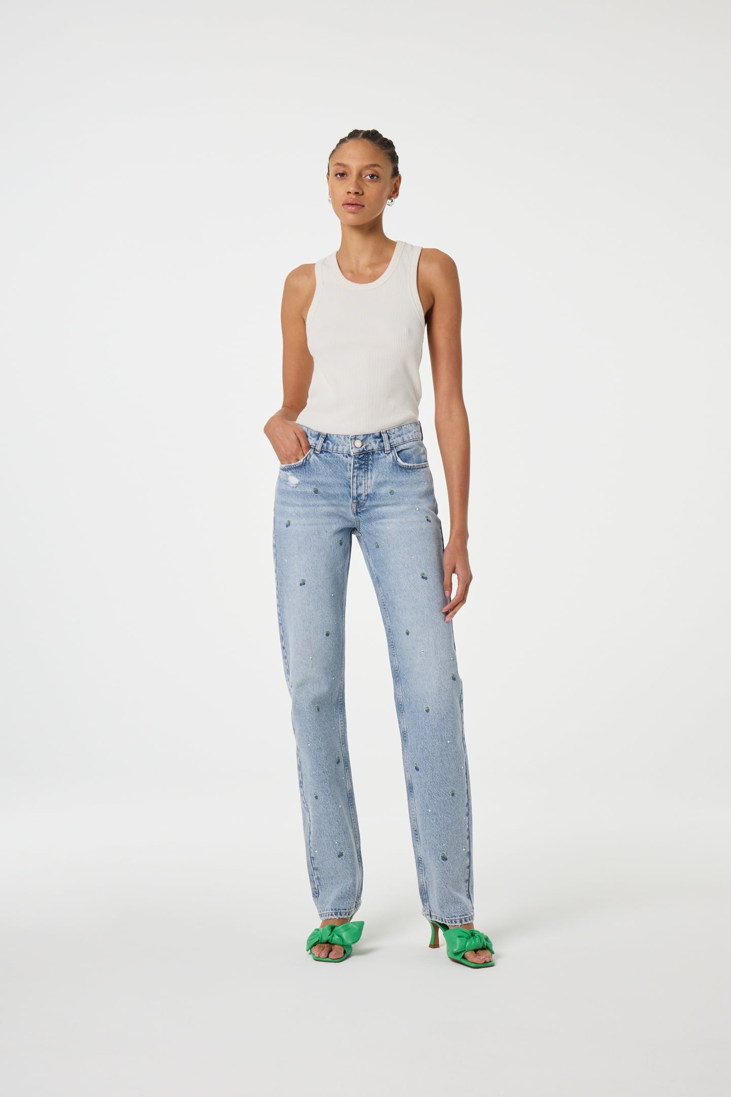 MARIE STRAIGHT LEG JEANS VINTAGE BLUE 2