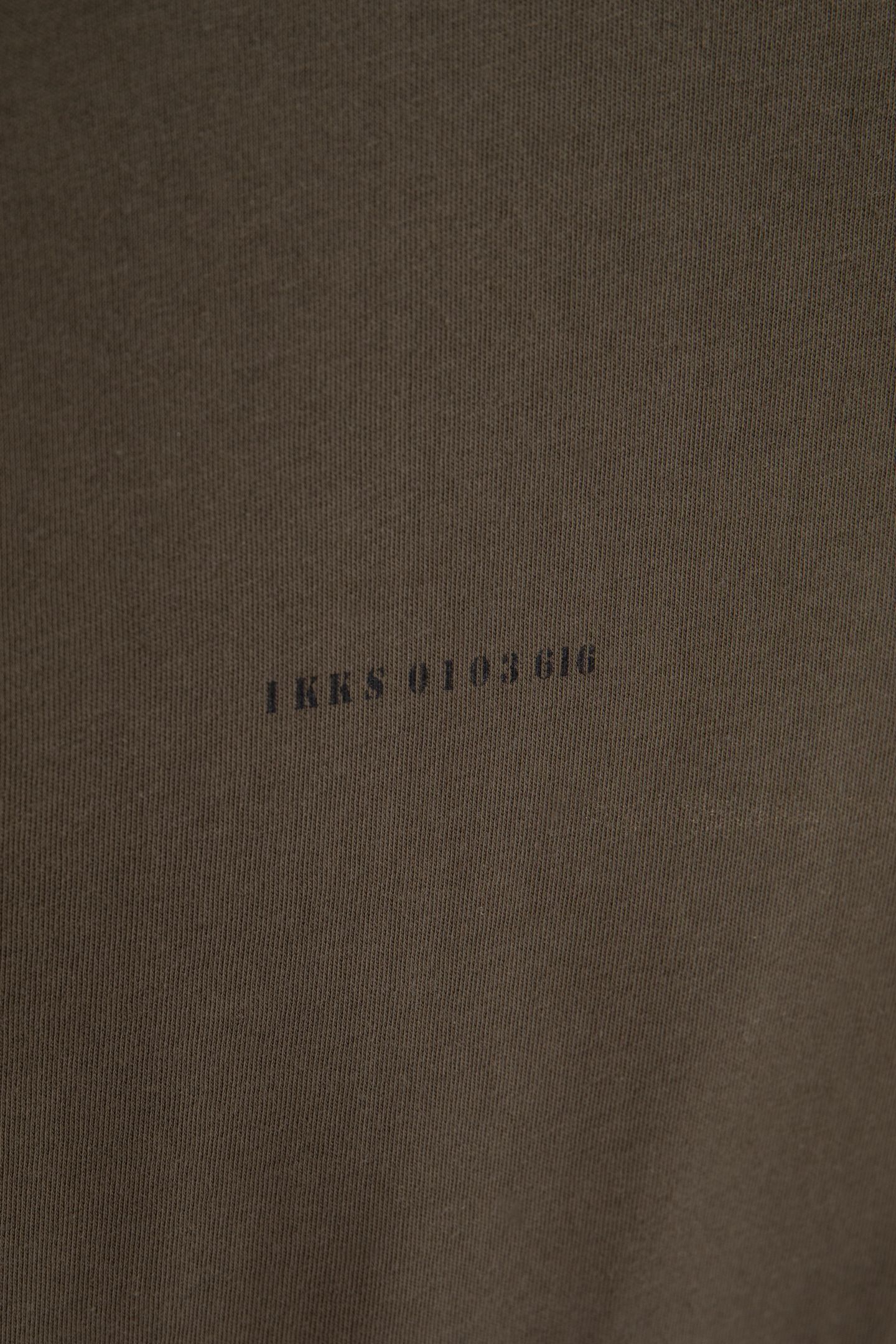 KHAKI T-SHIRT WITH SLOGAN PRINT 3