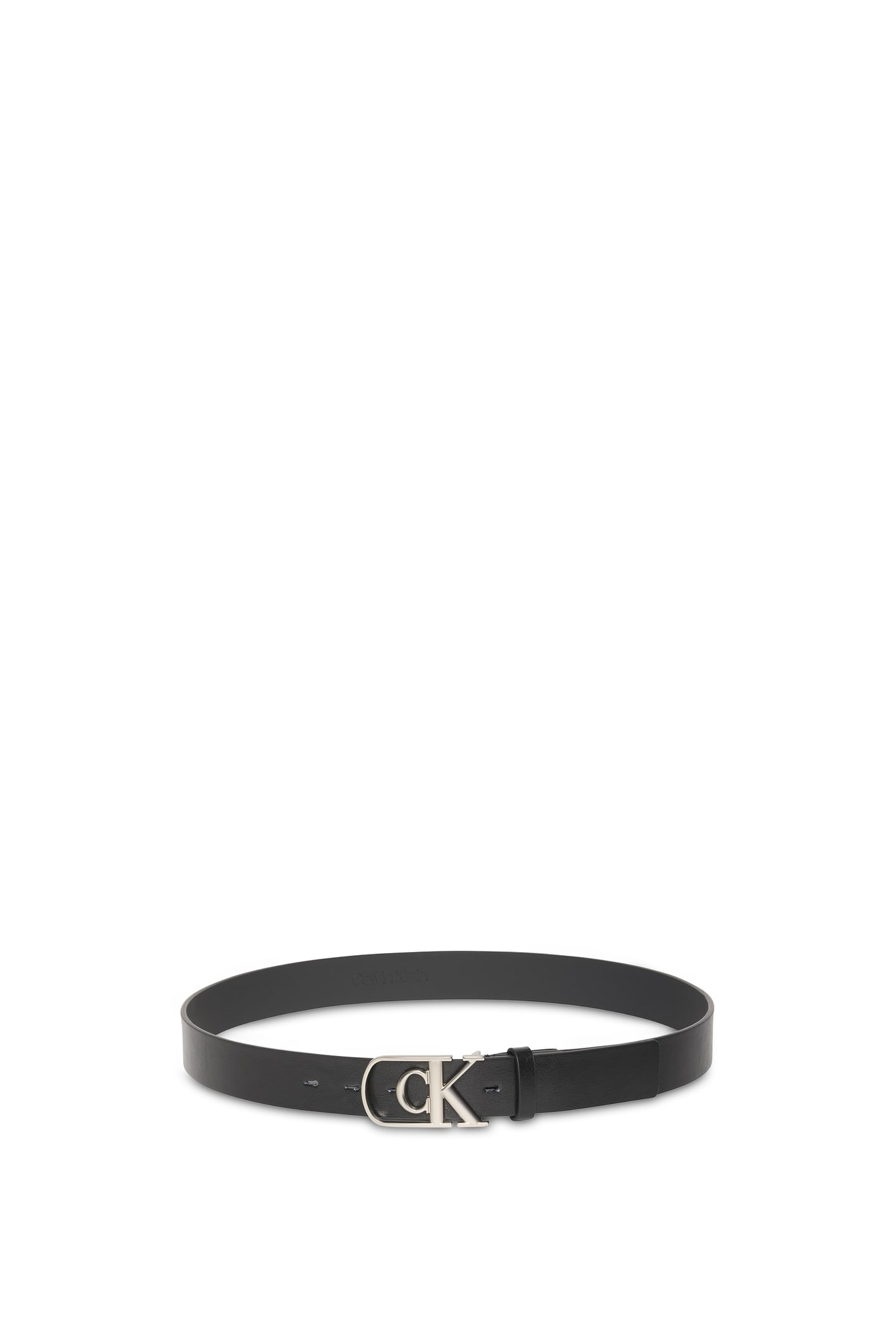 CURVE MONOGRAM BUCKLE BELT BLACK 3