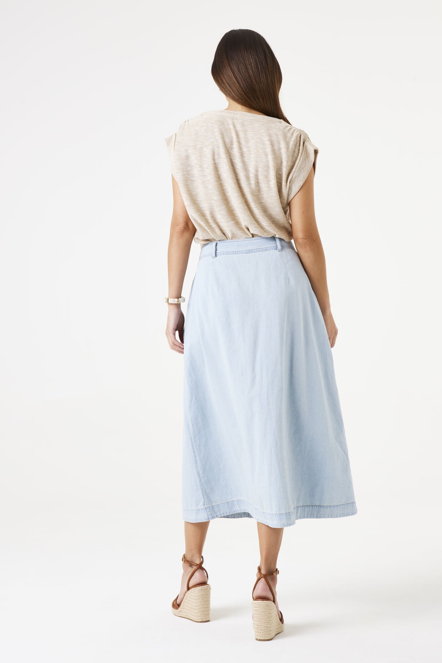 LADIES T-SHIRT SS BEIGE STONE 3