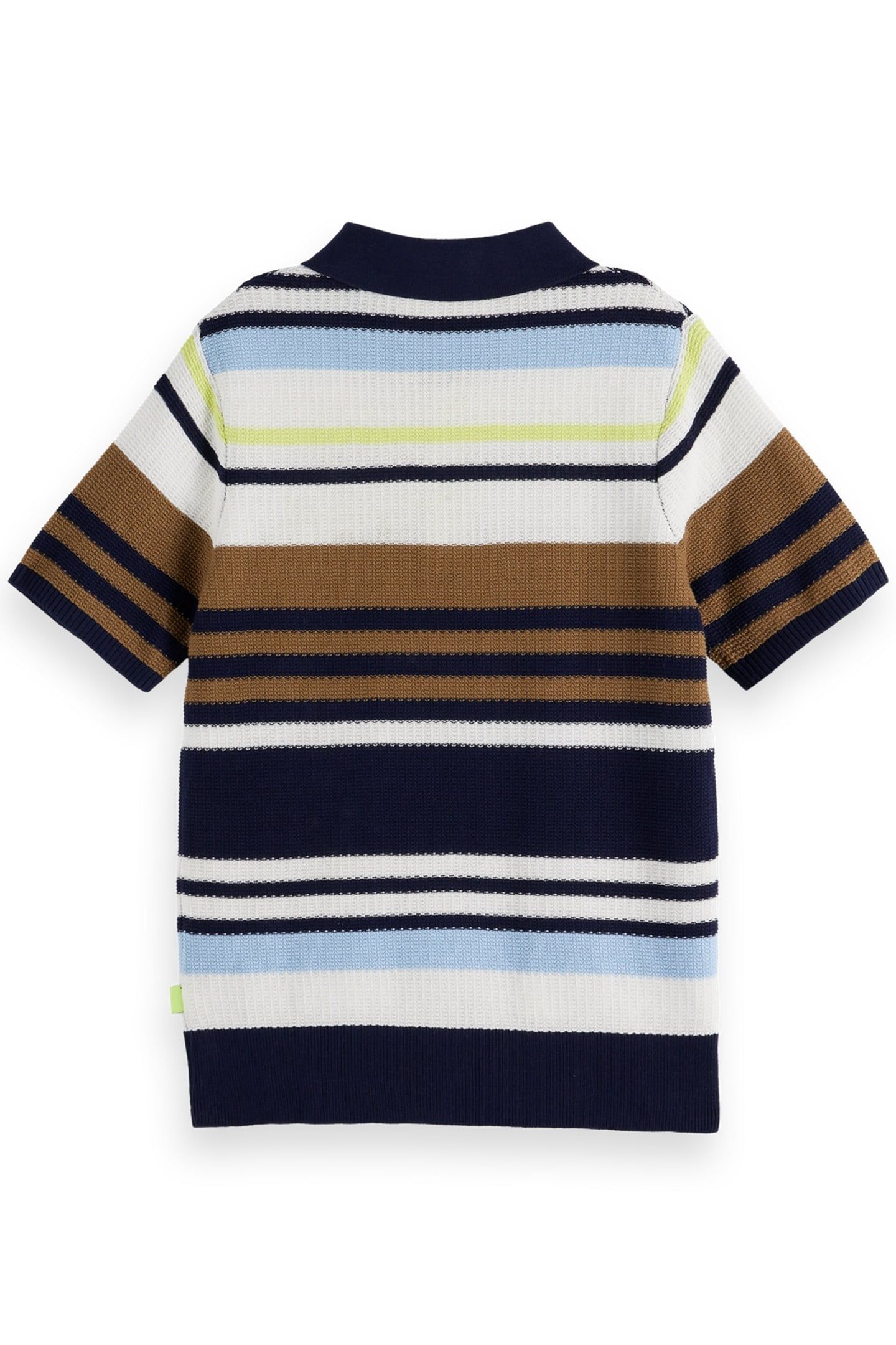 BOY STRUCTURED KNITTED POLO MULTI STRIPE 2