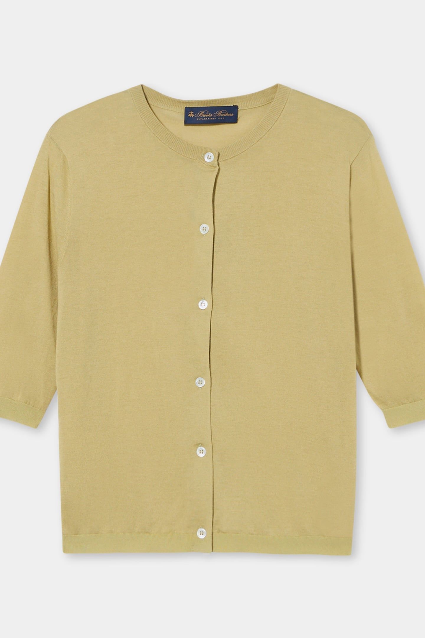 SILK CREWNECK CARDIGAN MINT 3