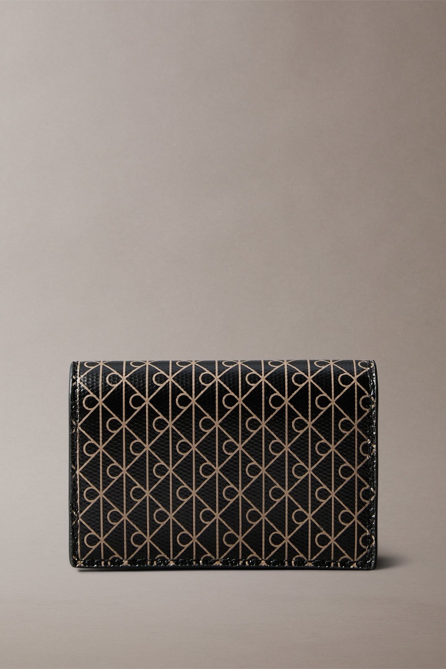 EMBLEM ACCORDION CARDHOLDER BLACK AOP 1