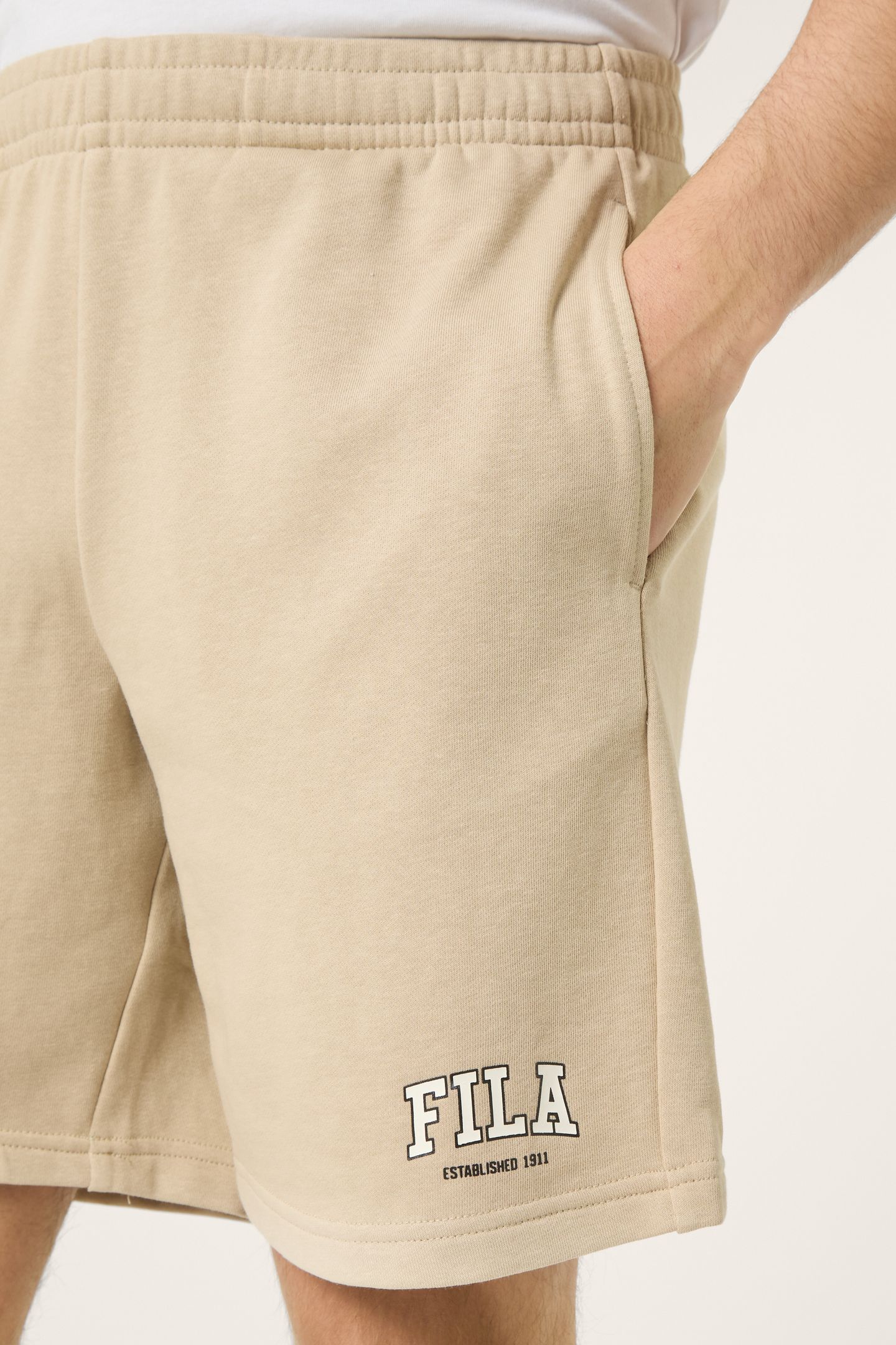 RIFREDI REGULAR GRAPHIC SWEAT SHORTS WHITE PEPPER 6