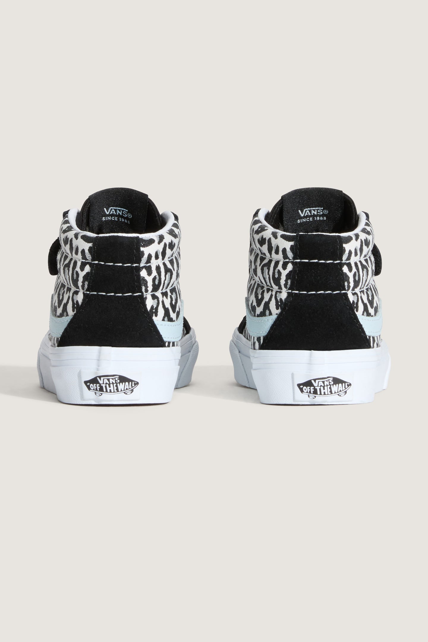 YOUTH UNISEX SK8-MID REISSUE V LEOPARD GLITTER PASTEL BLUE 4