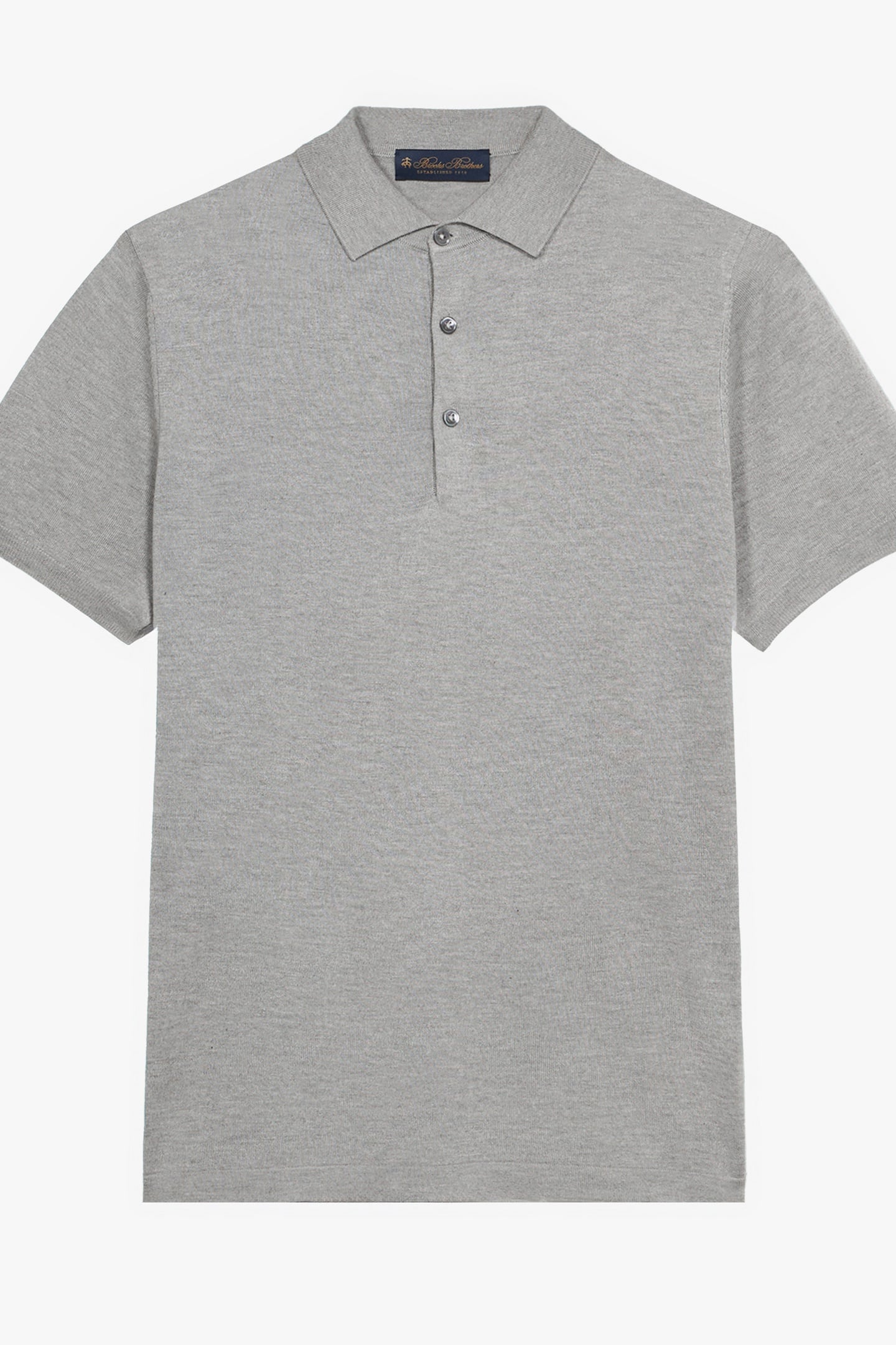 LIGHT GREY SILK-CASHMERE BLEND POLO SHIRT LIGHT GREY 4