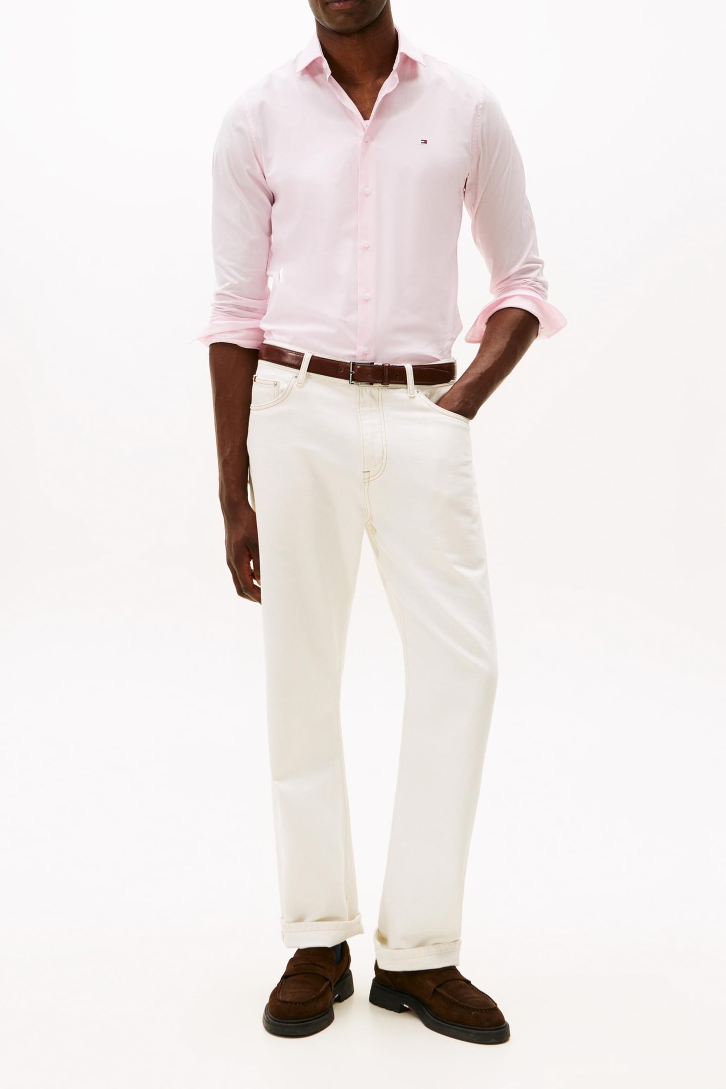 FLEX POPLIN SHIRT PEARL PINK 2