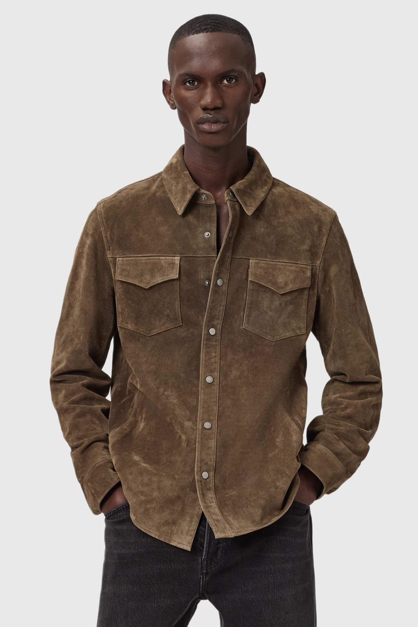 SULLY SUEDE SHIRT BAKER BROWN 4