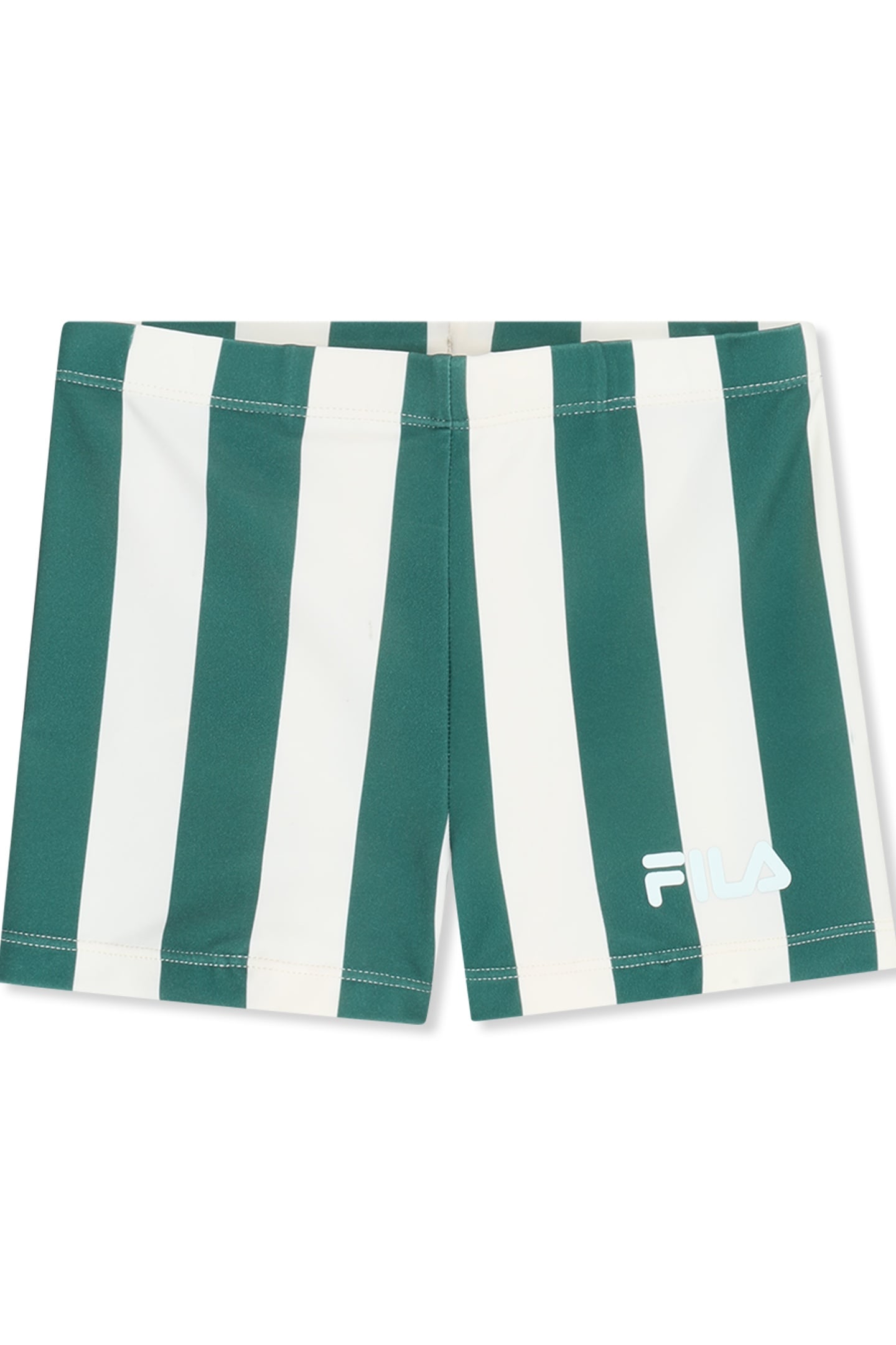 CEVOLI AOP STRIPED SWIM SHORTS EGRET/ POSY GREEN BLOCK STRIP 1