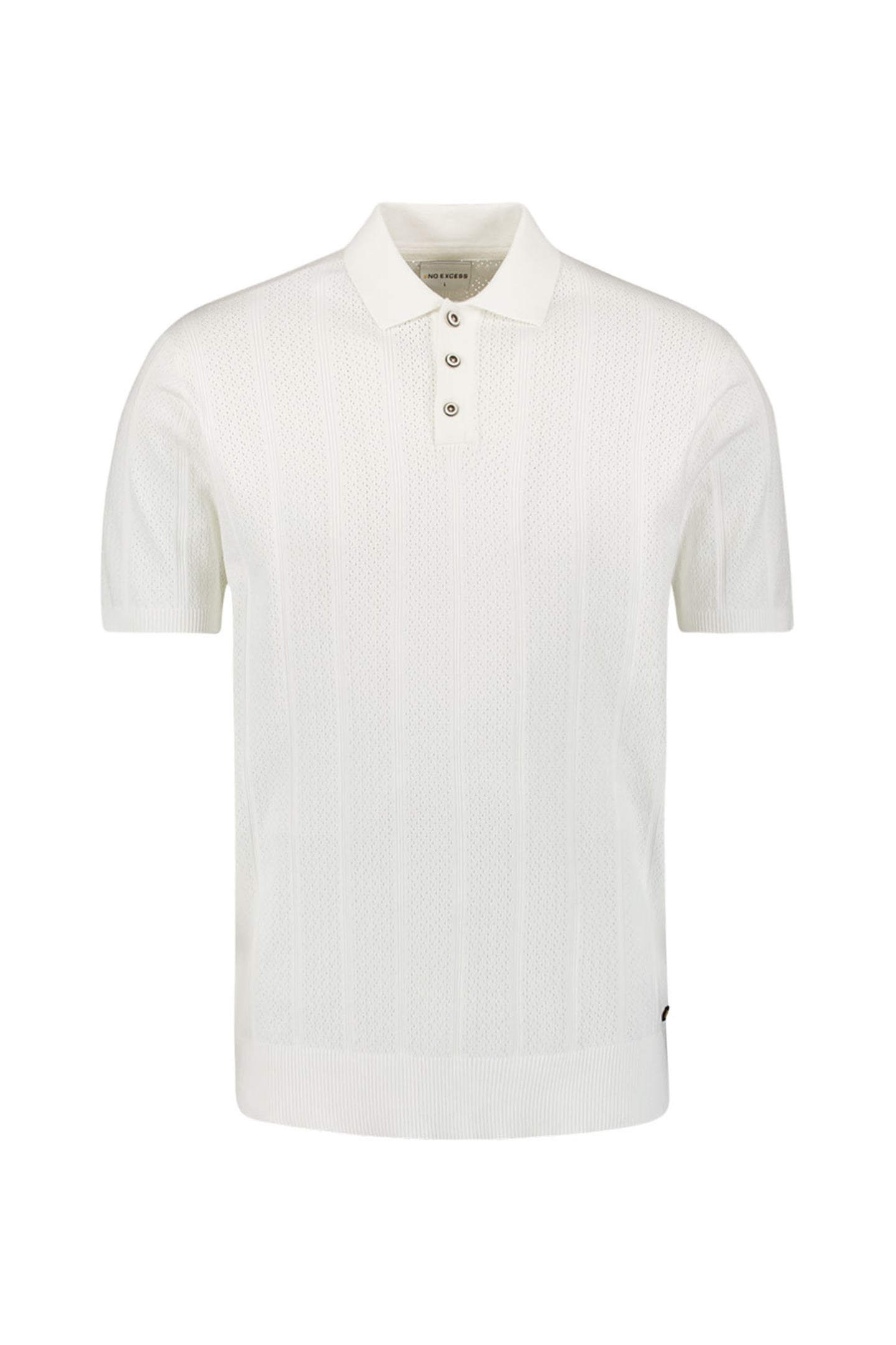 PULLOVER SHORT SLEEVE POLO BUTTON SOLID JACQUARD OFFWHITE 4