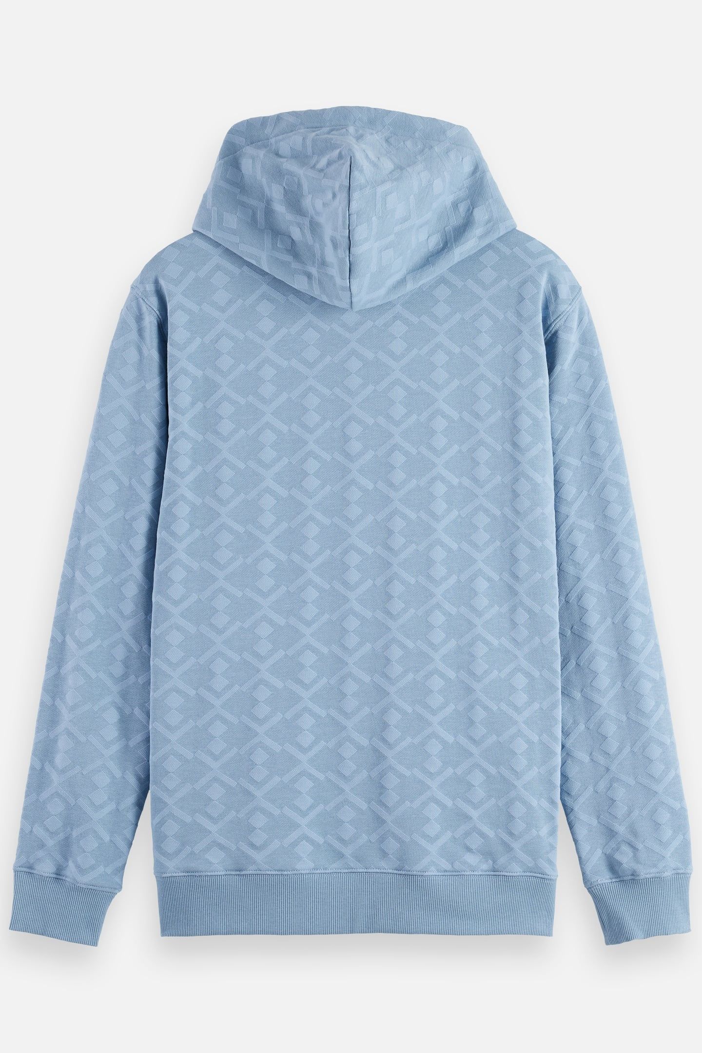 JACQUARD TERRY HOODIE FADED DENIM 6
