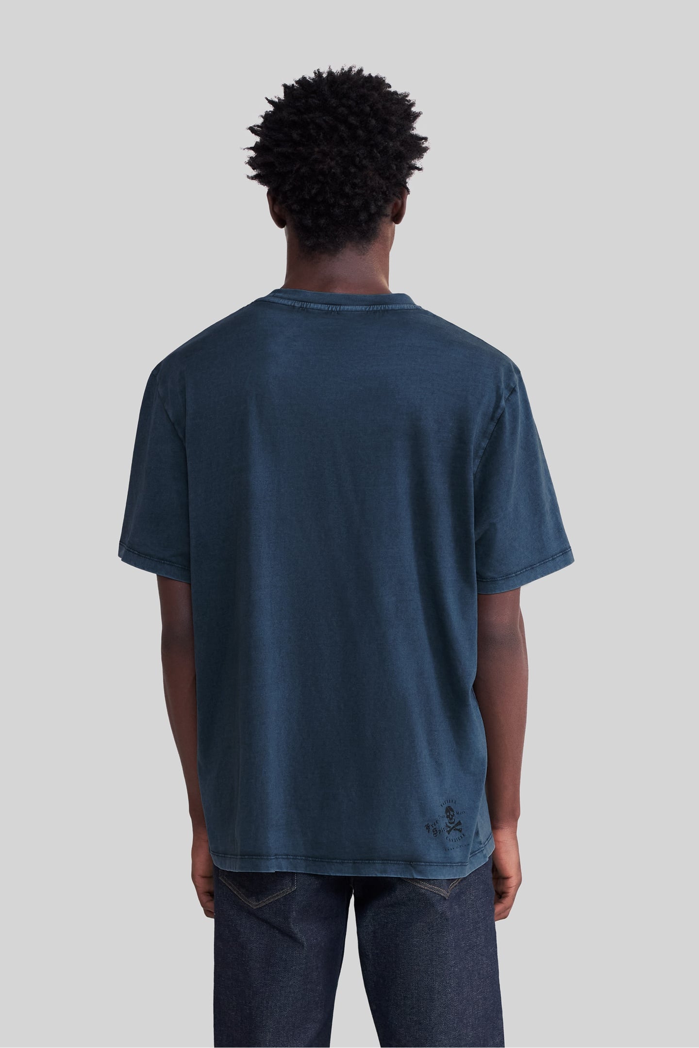 SLATE T-SHIRT WITH SLOGAN AND ANCHOR ON CHEST 4