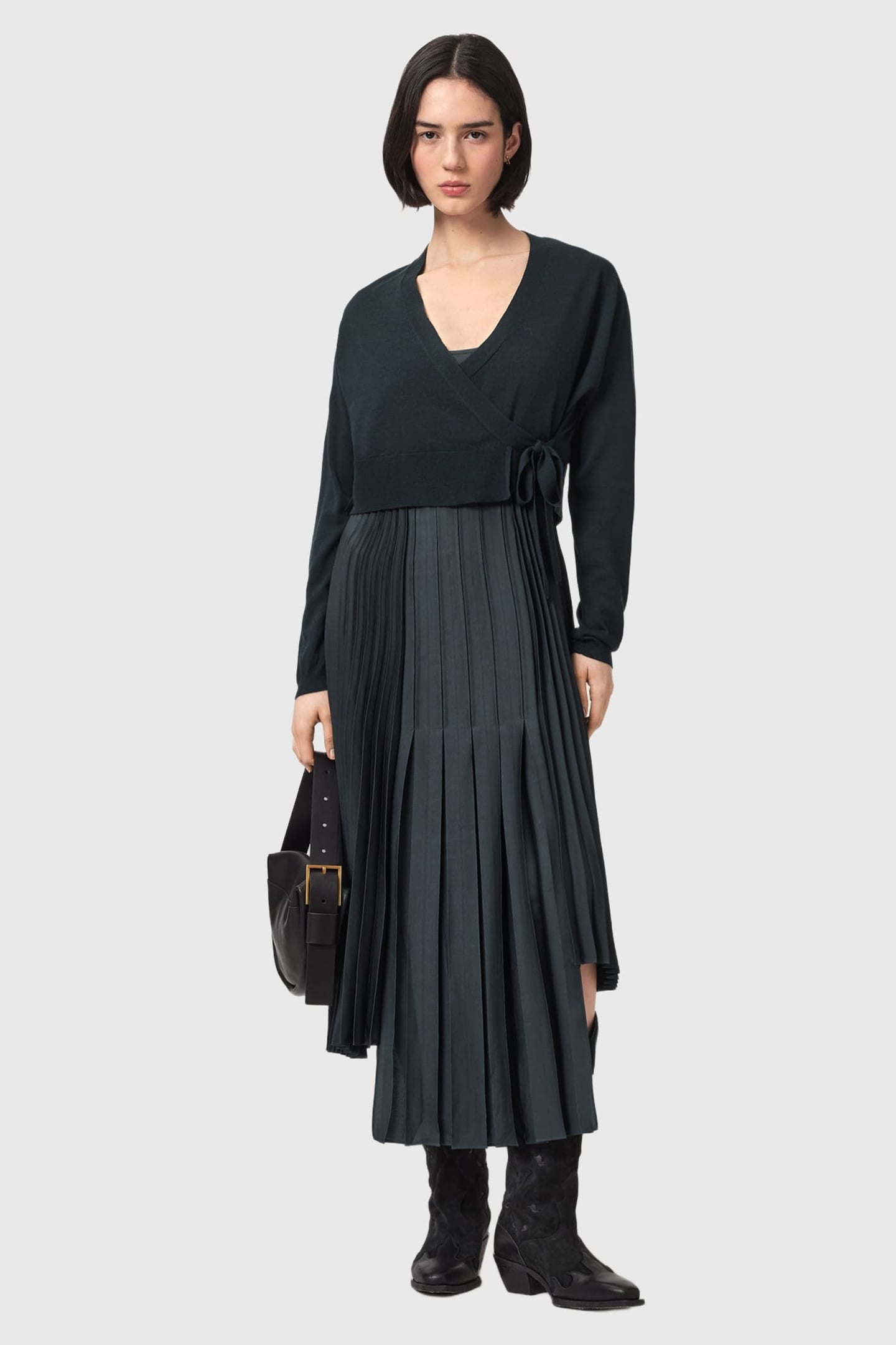 LUCILLE DRESS CARBON BLUE 3