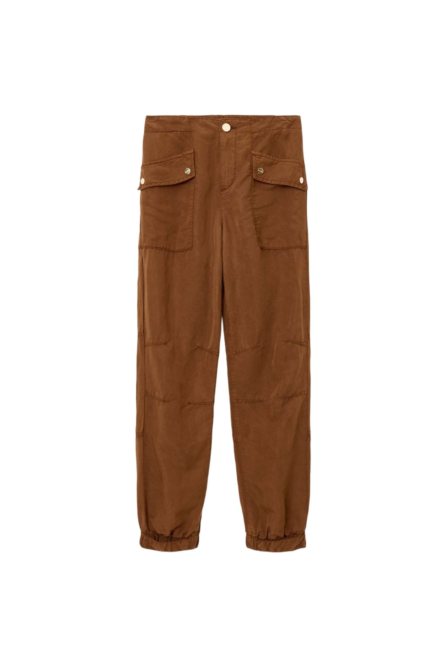 VAL TENCEL TROUSER COGNAC BROWN 5