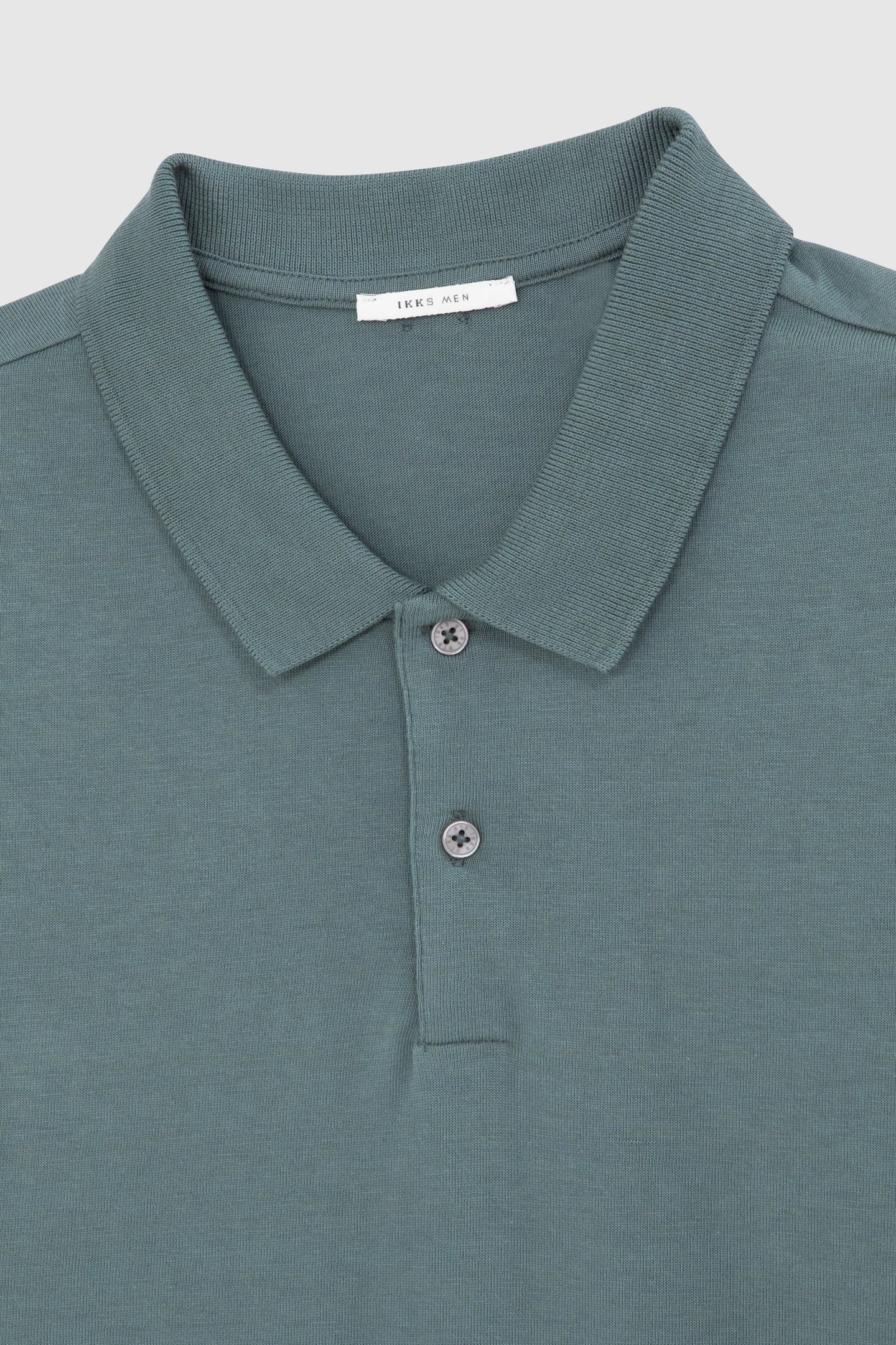 BLUISH GREEN COTTON MODAL BLEND POLO SHIRT 5