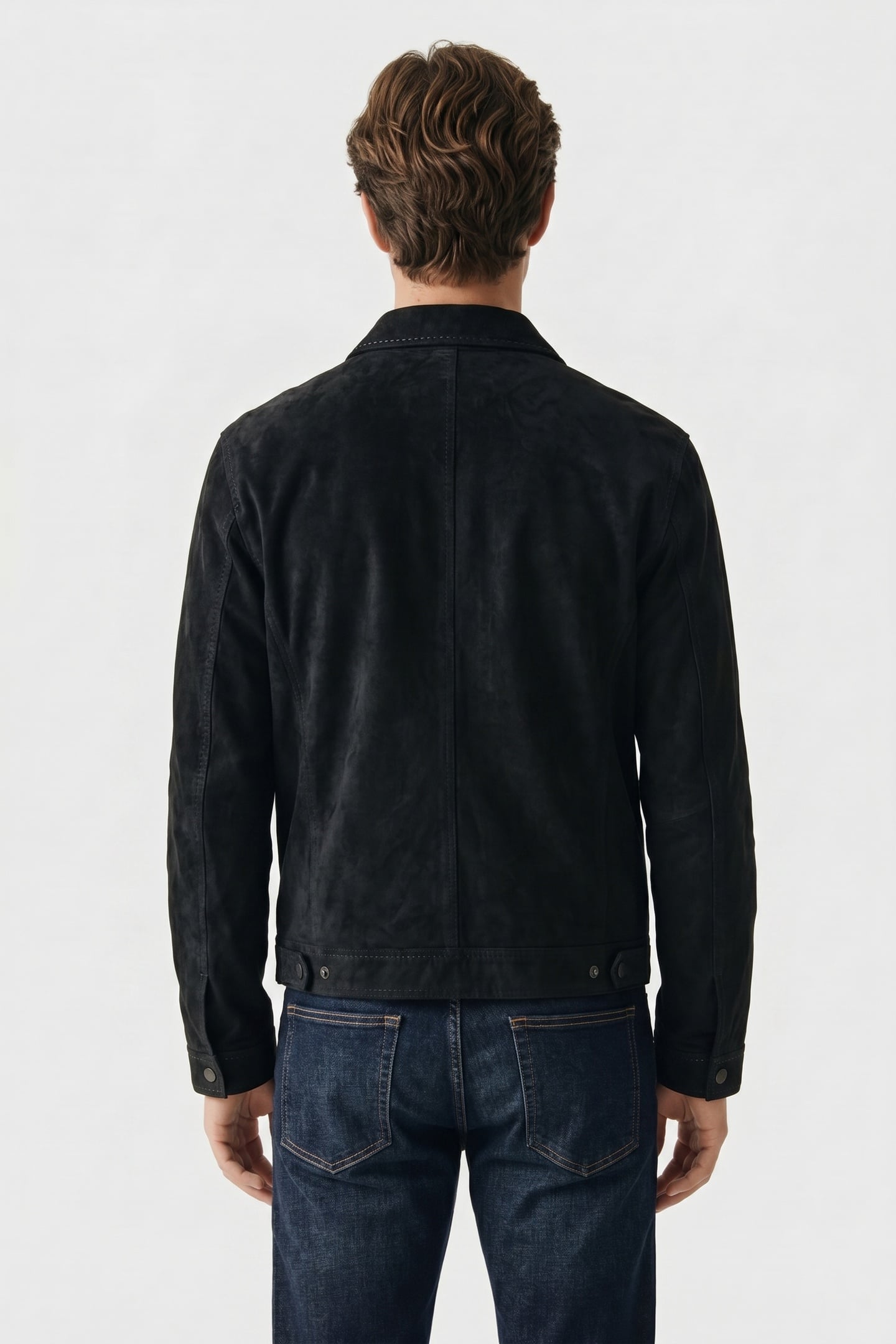 DUNDY JACKET - ZIP CLOSURE VELVET JACKET CHARCOAL 2