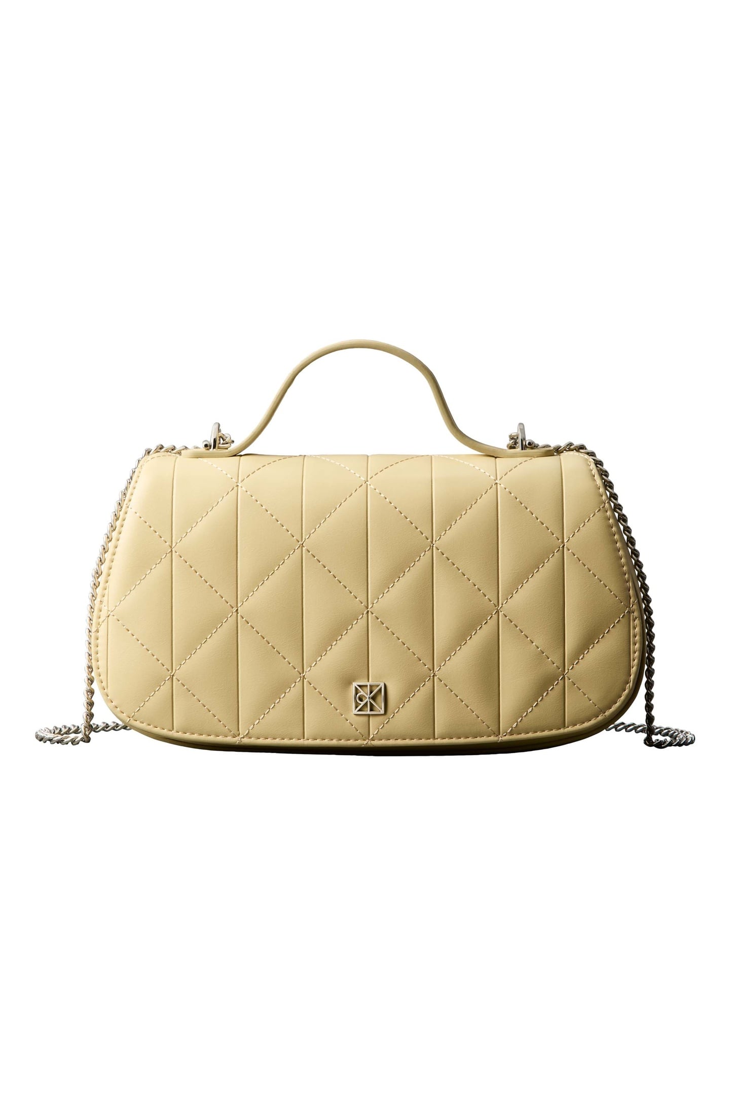 QUILTED TOP HANDLE BAG PARSNIP 2