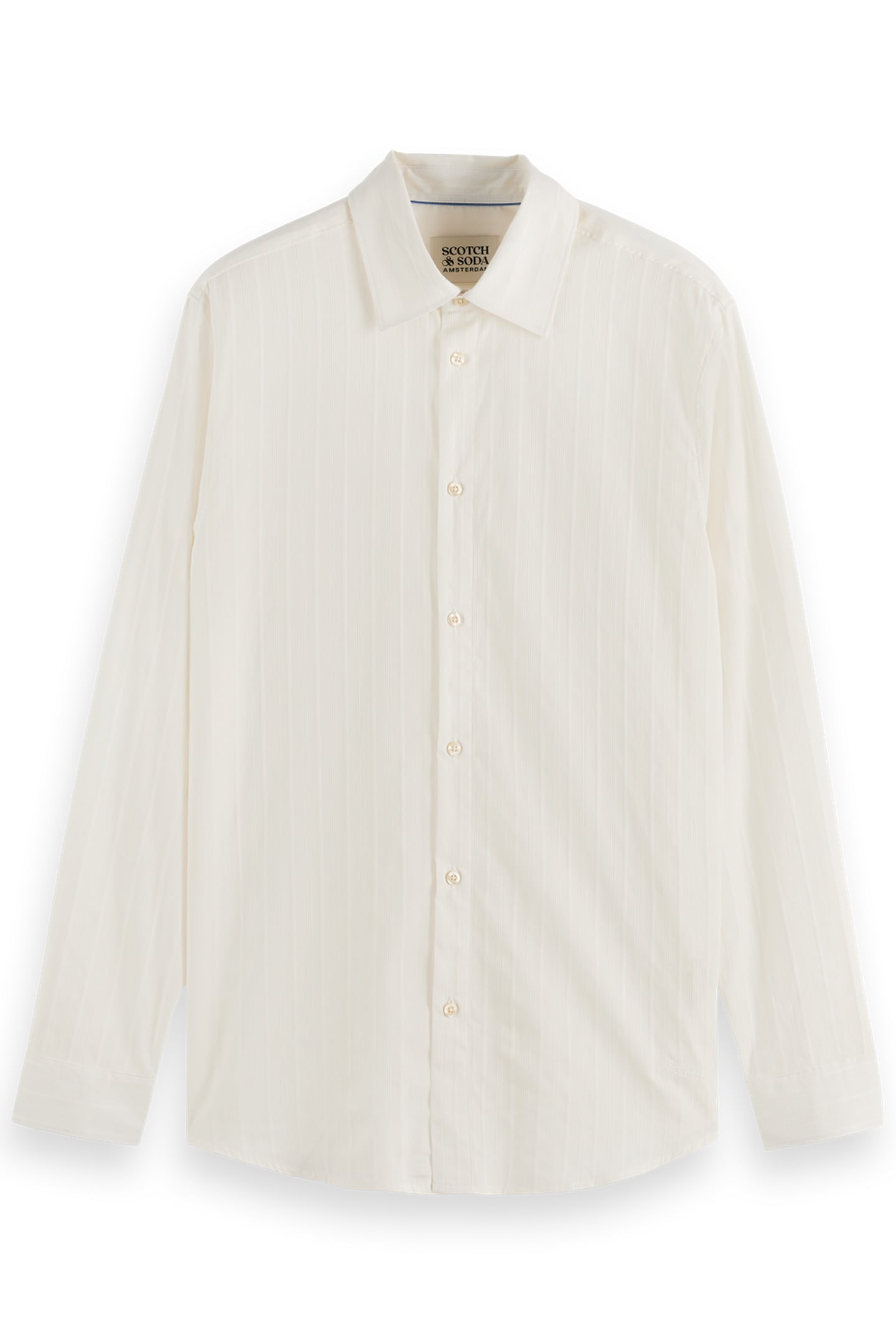REGULAR FIT DOBBY SHIRT SWAN 1