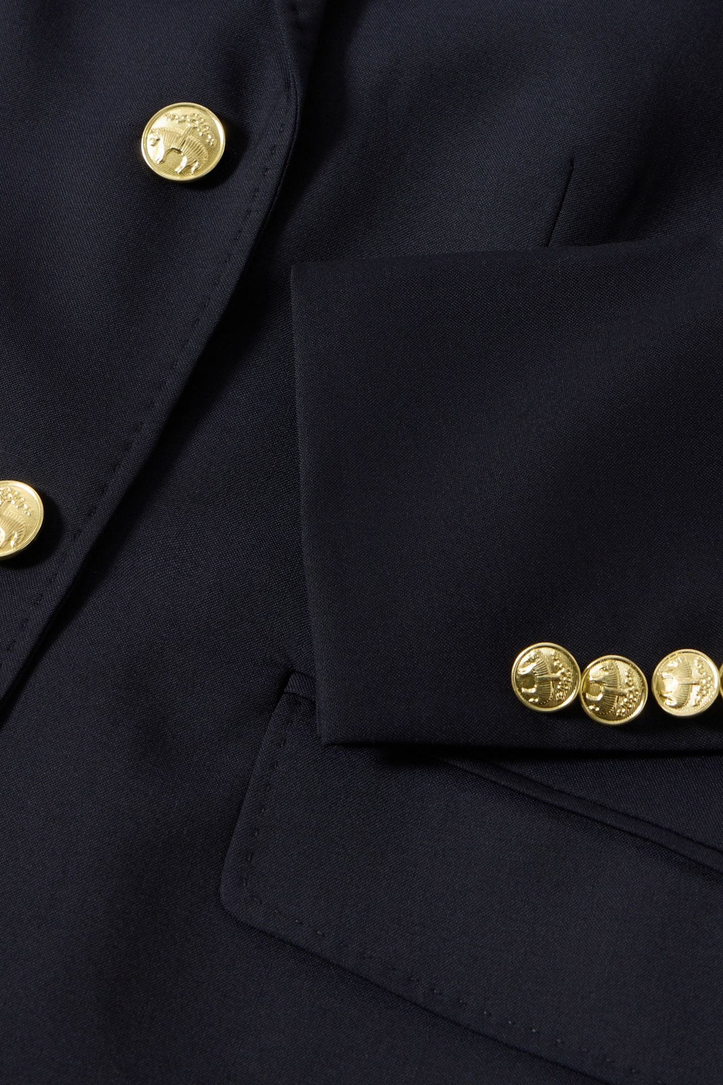 WOOL BLAZER WITH GOLD SHANK BUTTONS NAVY 6