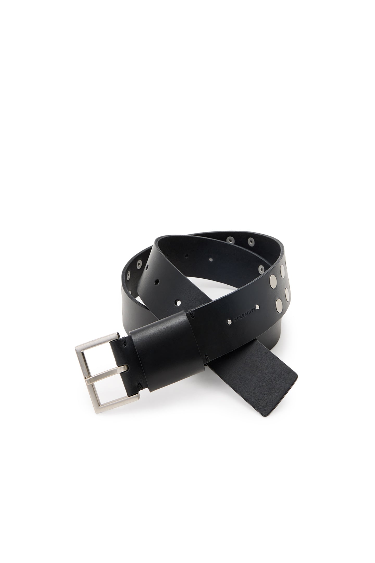 LILLIE STUD BELT BLACK/ANTQ NICKEL 3