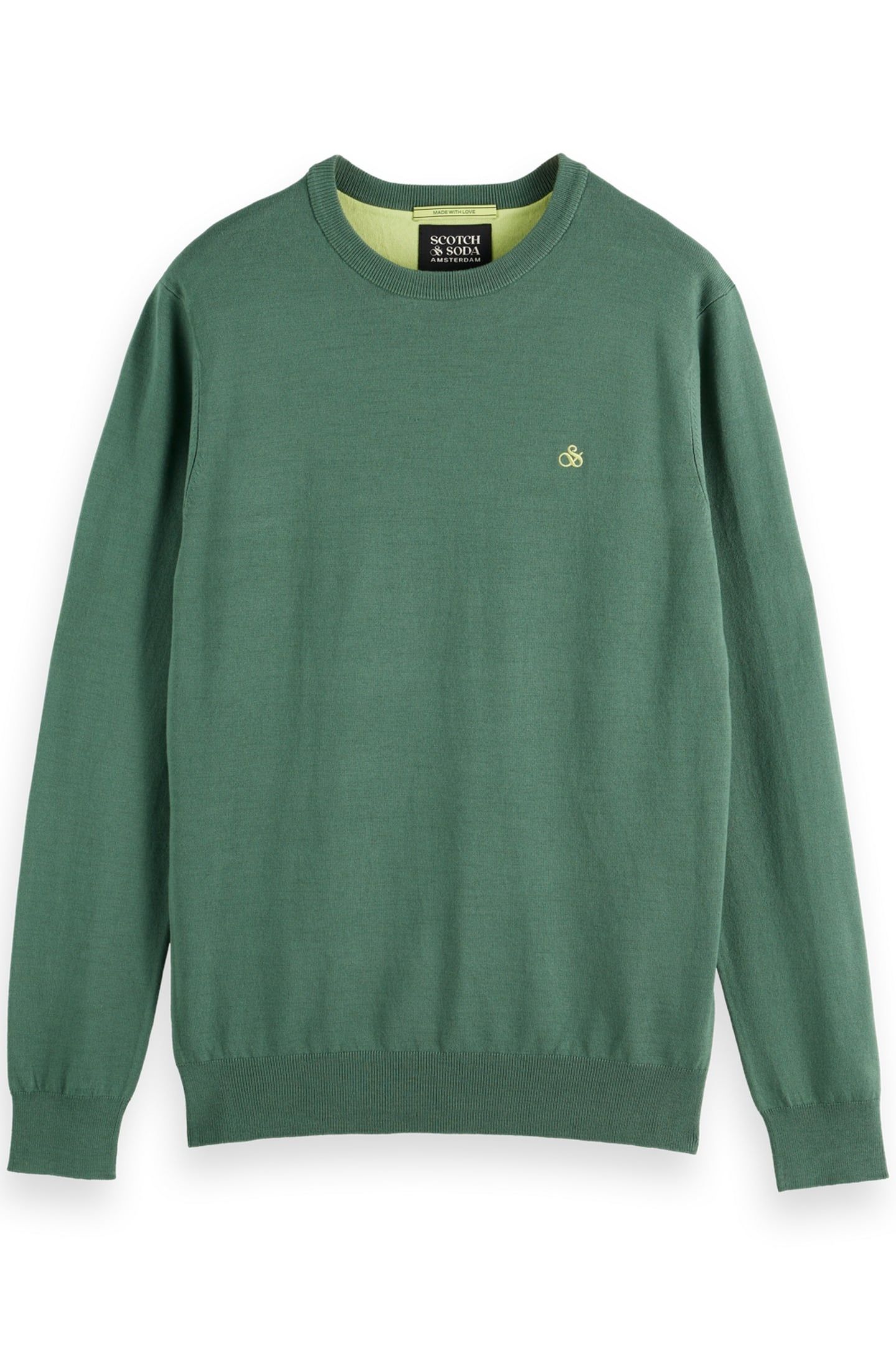 SEASONAL CORE - VISCOSE REGULAR FIT CREWNECK SAGE GREEN 1