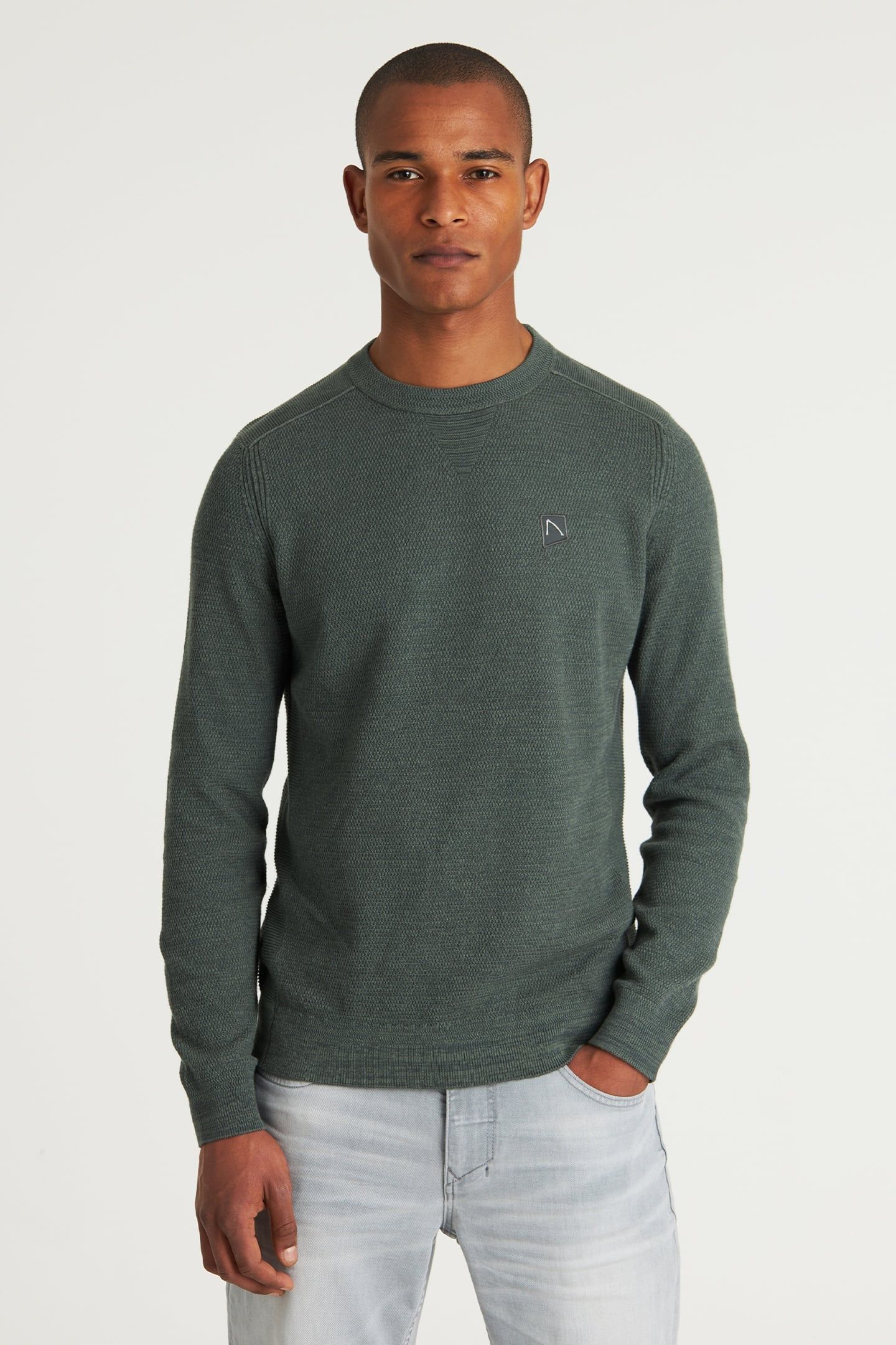 BASAL MIXED PULLOVER BALSAM GREEN 1