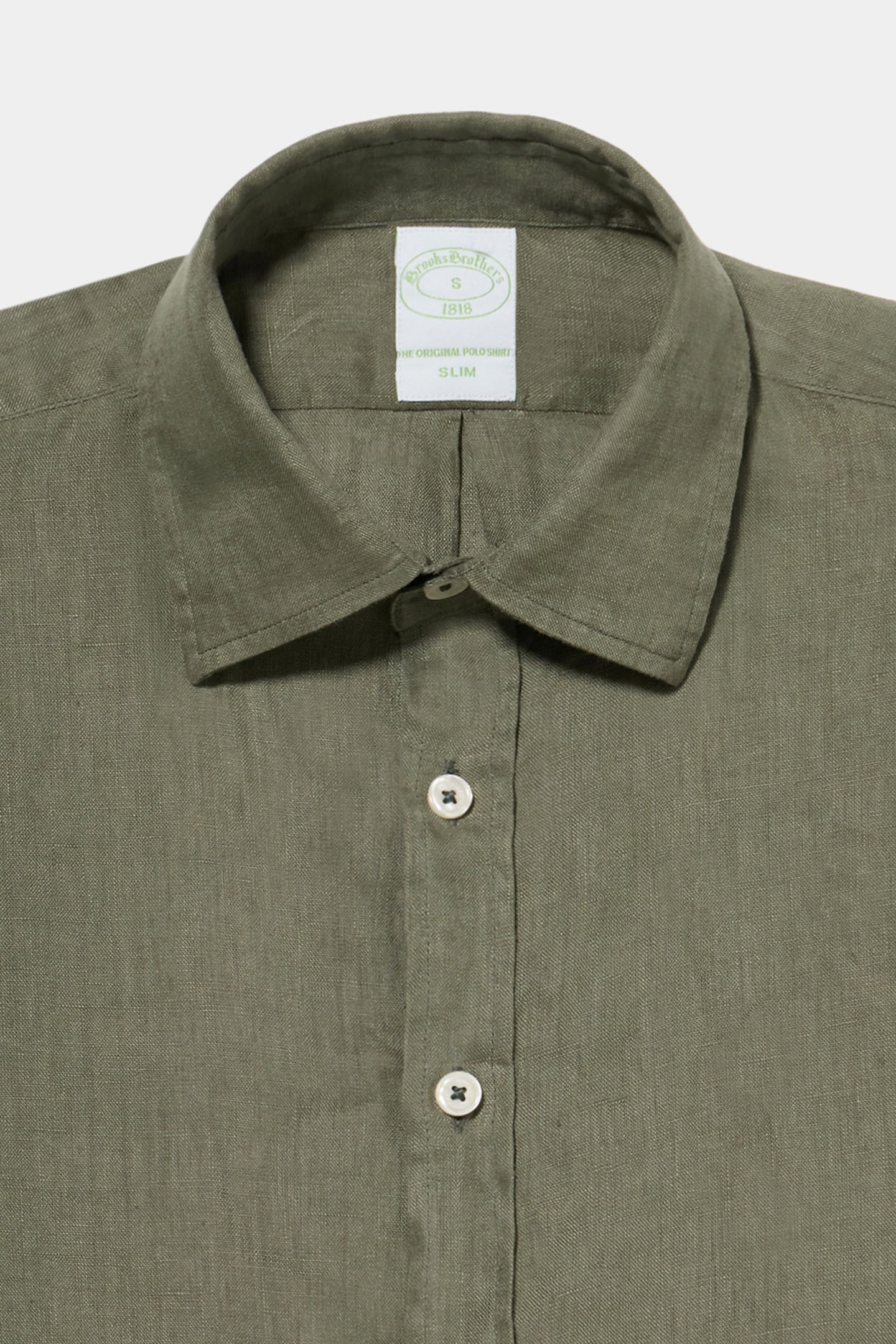 CLASSIC COLLAR SHIRT LINEN BROWN 4