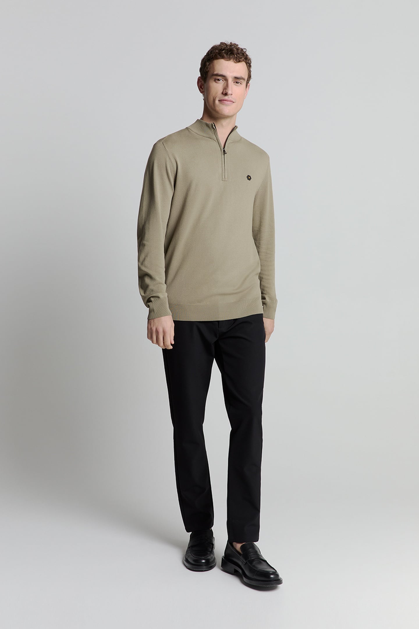 PULLOVER HALF ZIP LIGHT ARMY 1