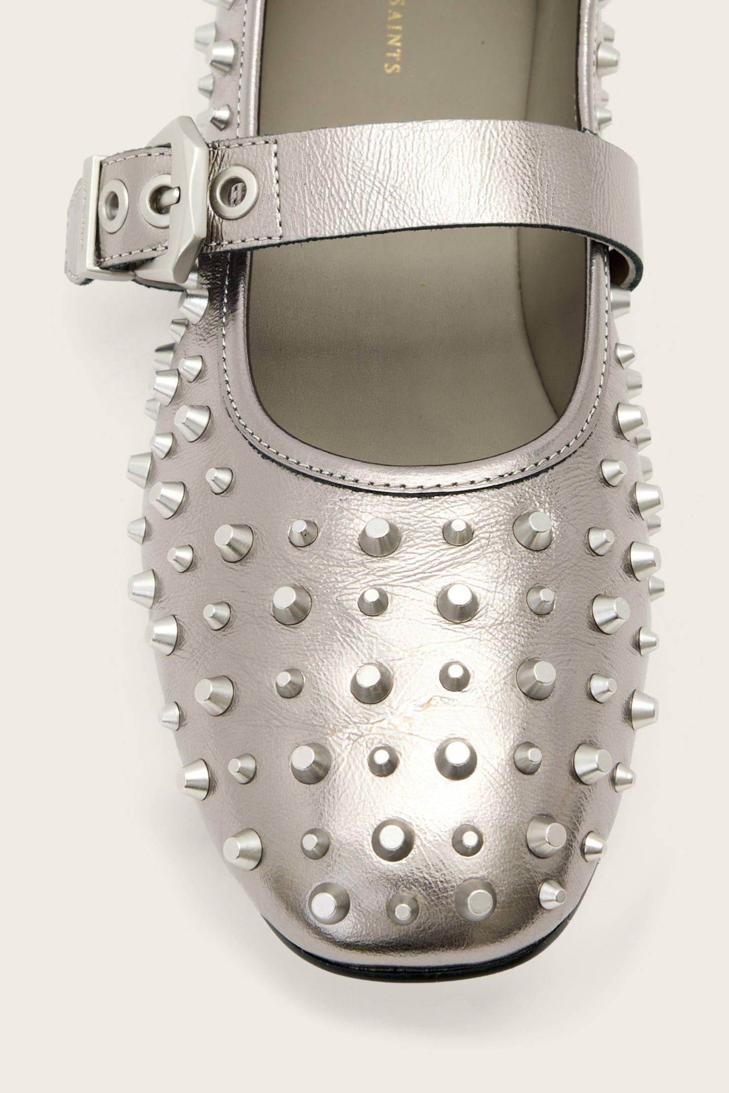 HOLLY STUD SHOE MET GUNMETAL GREY 6