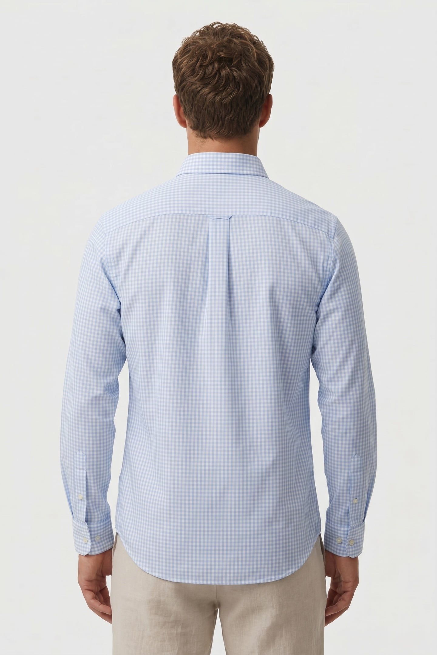 FLEX POPLIN SHIRT SWEET BLUE/CHECK 2