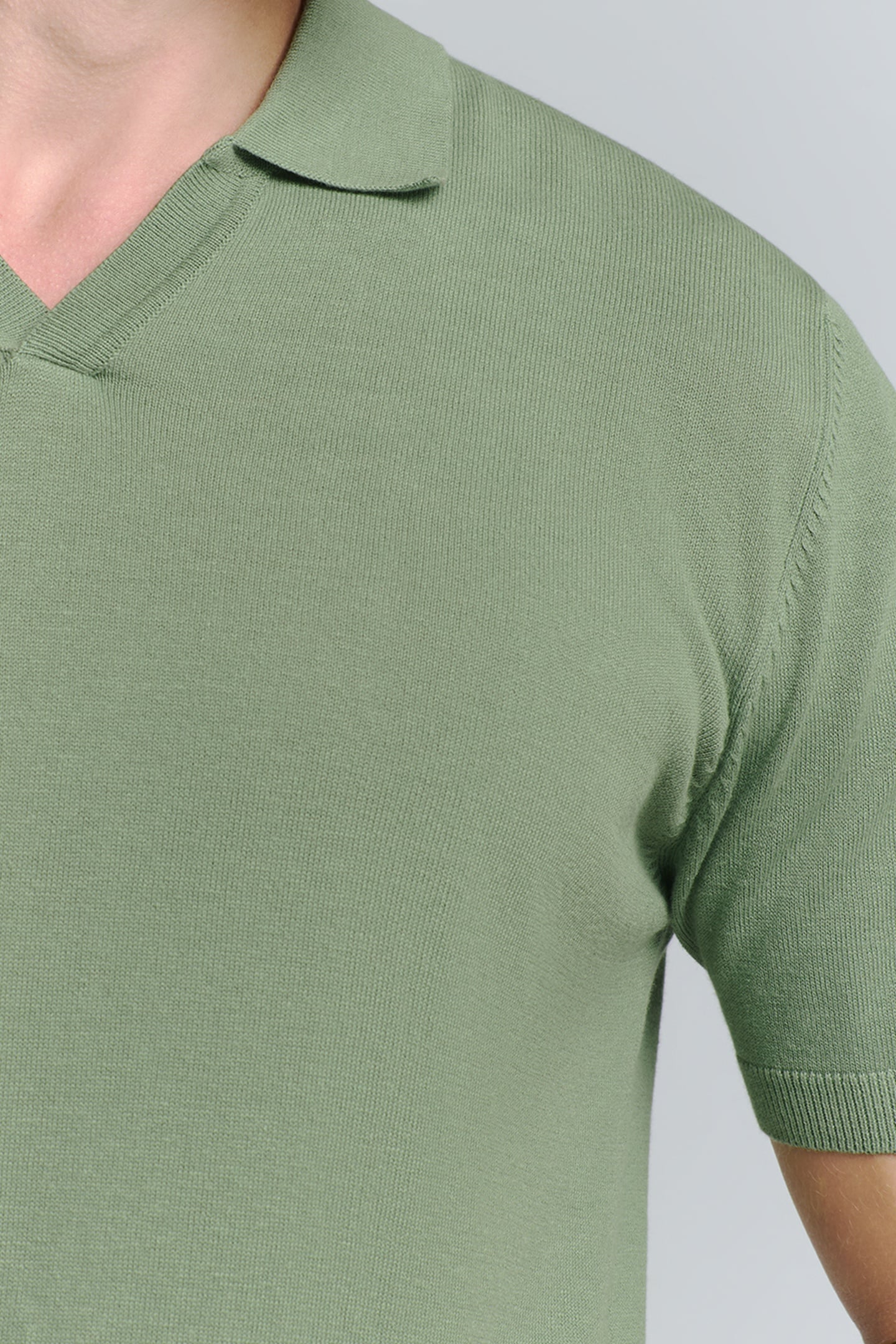 PULLOVER SHORT SLEEVE POLO V SOLID GREEN 7