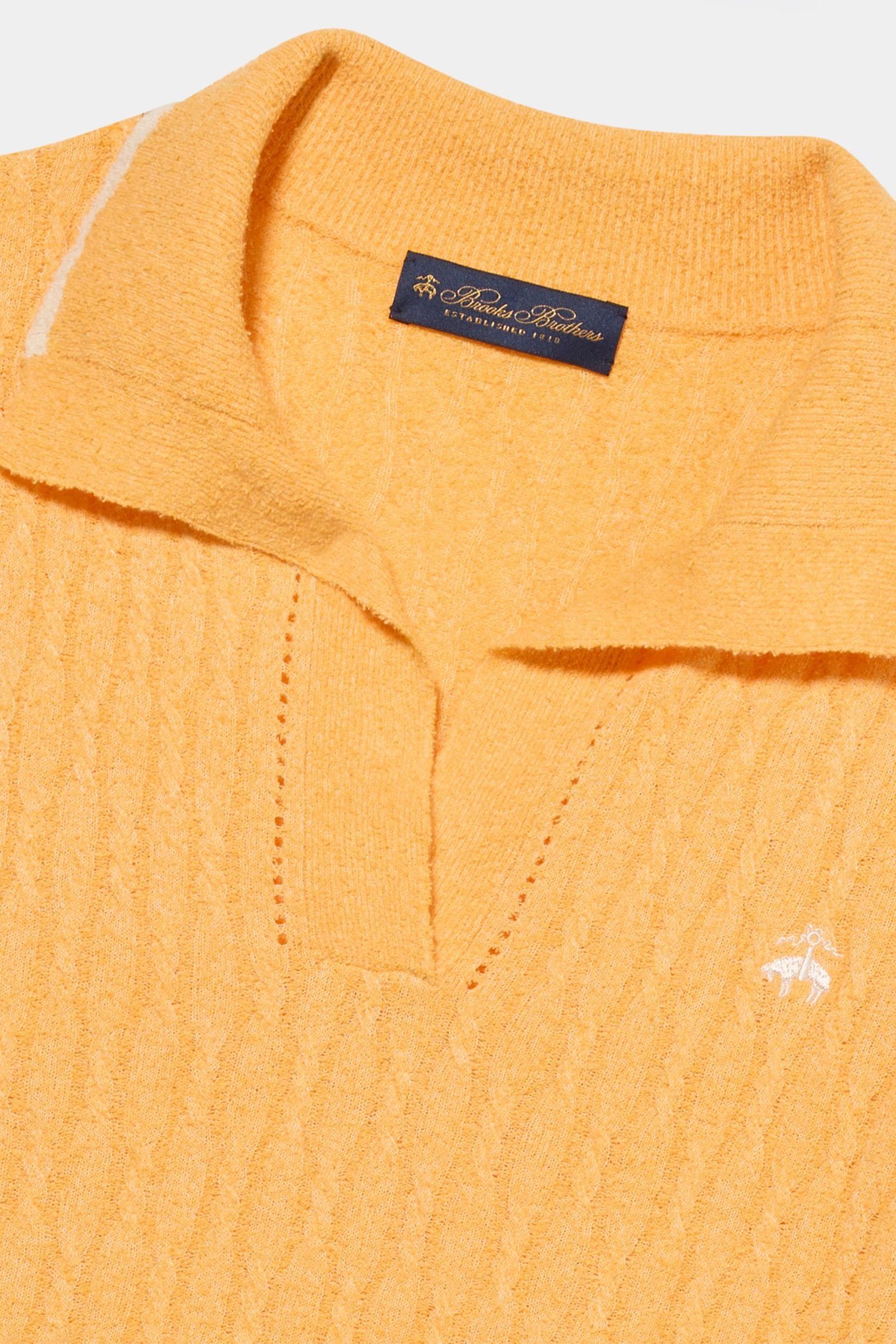 SHORT SLEEVE OPEN NECK COTTON POLO YELLOW 4