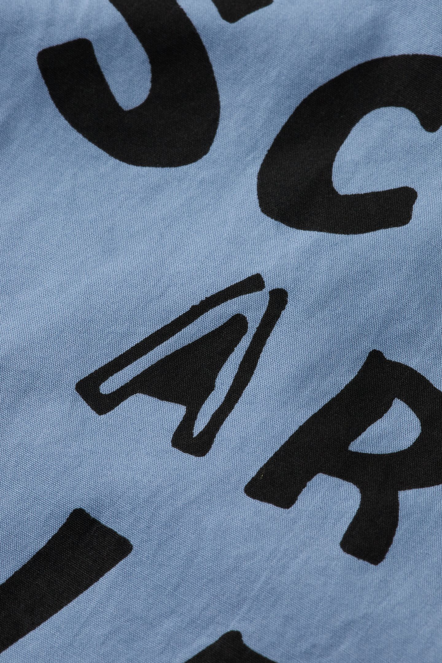 RELAXED-FIT LETTERS POPLIN SHIRT FADED DENIM 7