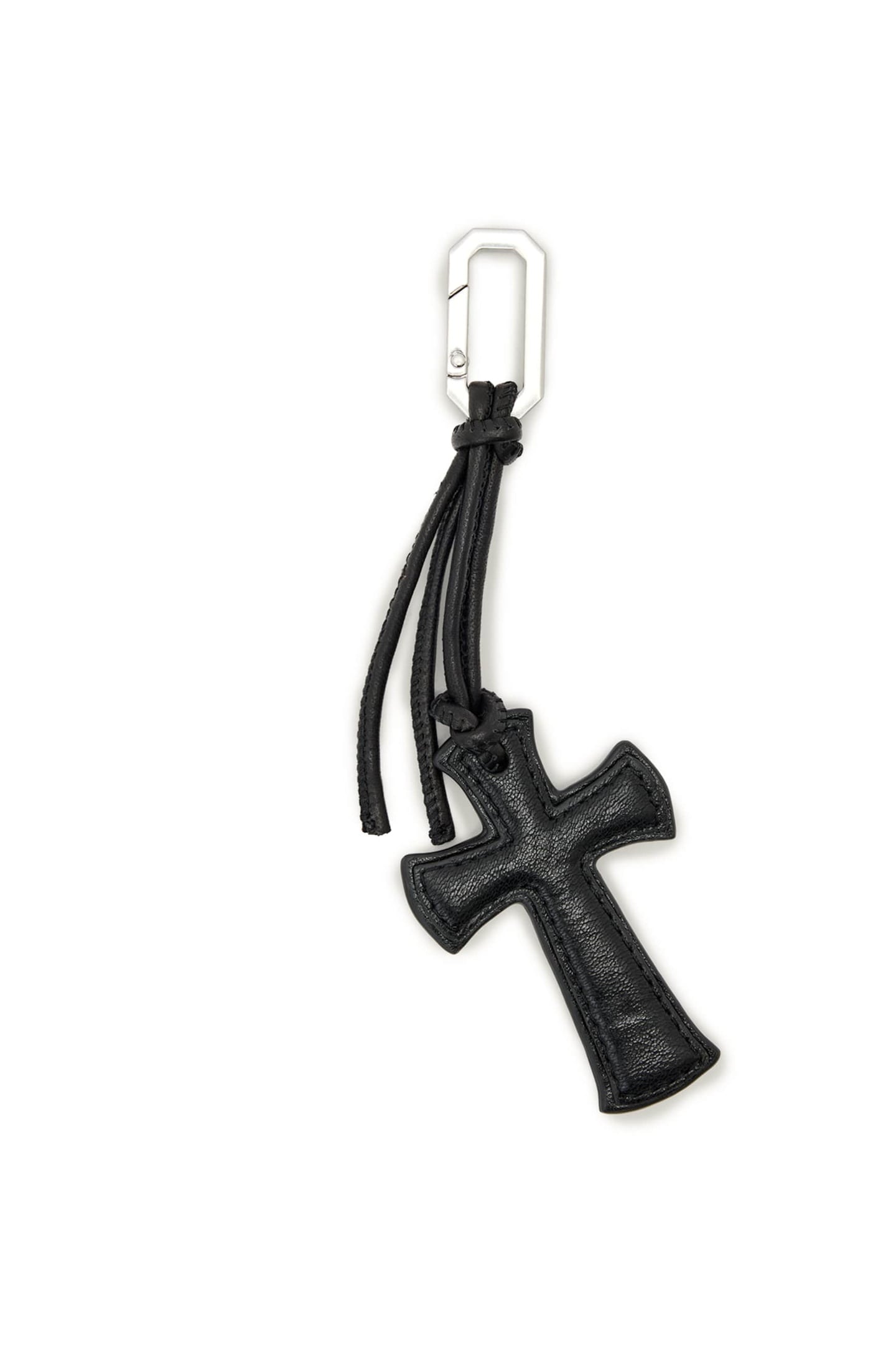 LTHR G CROSS KEYRING BLACK 2