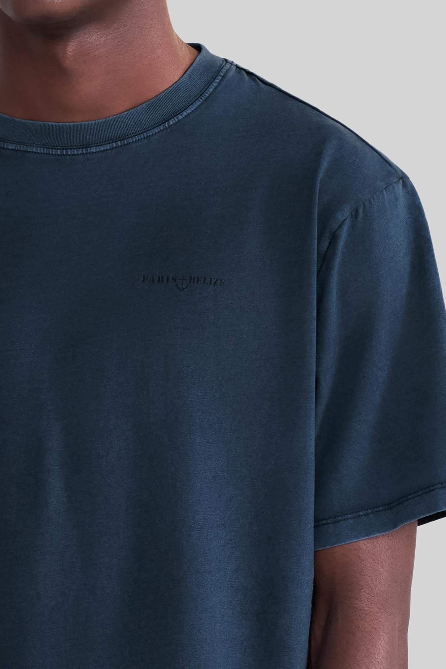 SLATE T-SHIRT WITH SLOGAN AND ANCHOR ON CHEST 6