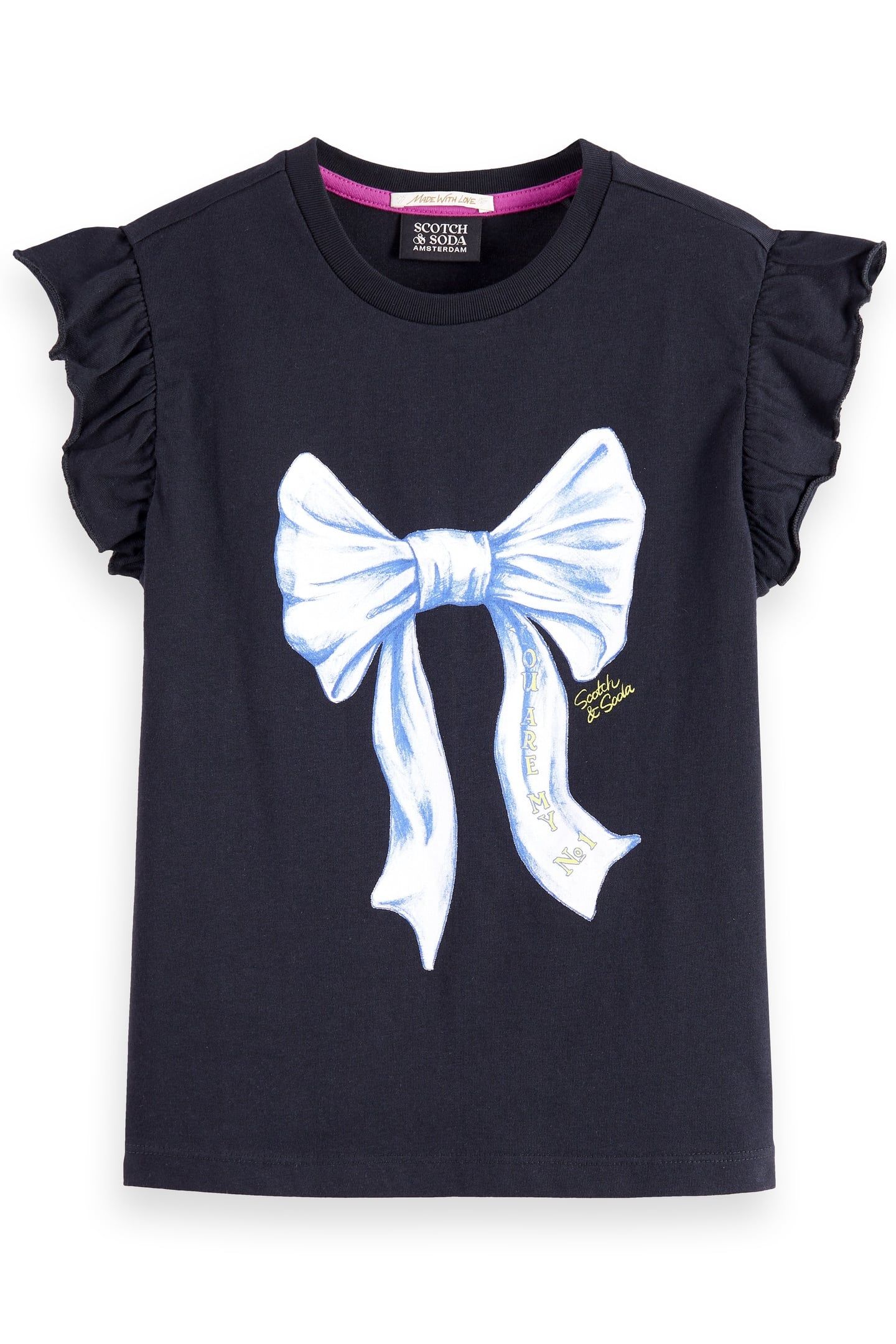 GIRL RELAXED-FIT T-SHIRT WITH FRONT ARTWORK ANTHRACITE 1