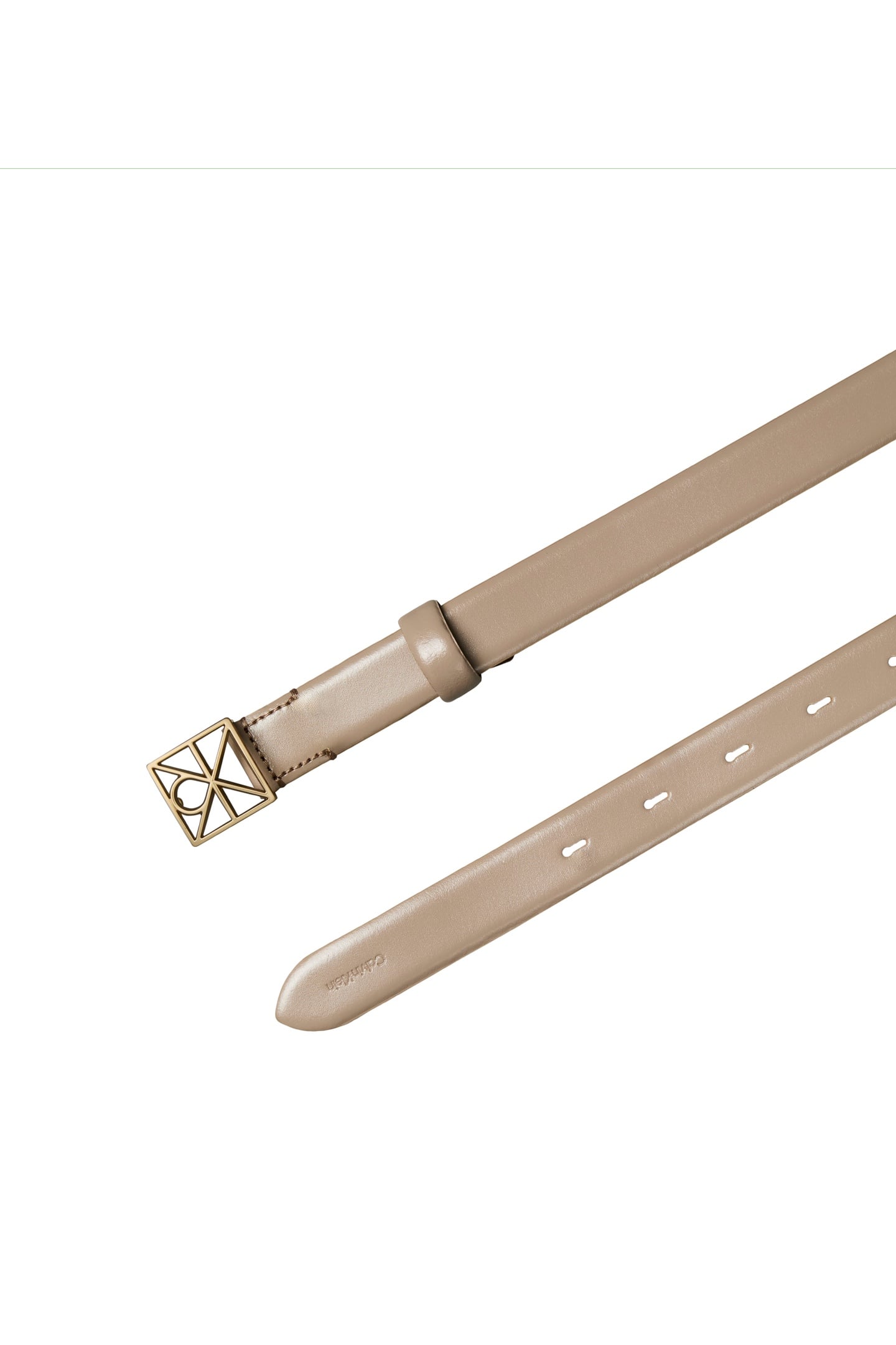 EMBLEM ELONGATED BUCKLE BELT DESERT TAUPE 3
