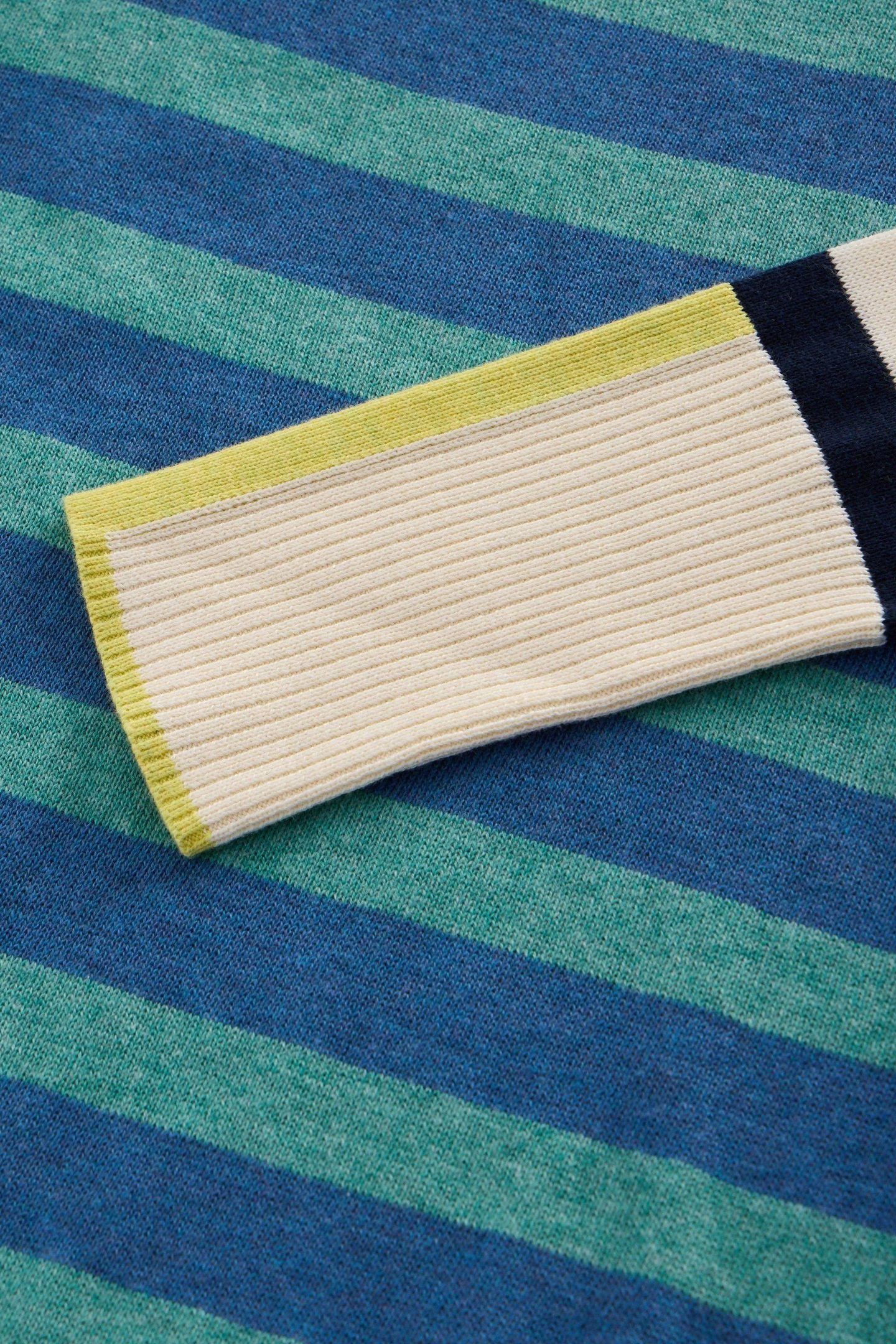 OLIVE STRIPE JUMPER BLUE MULTI 6