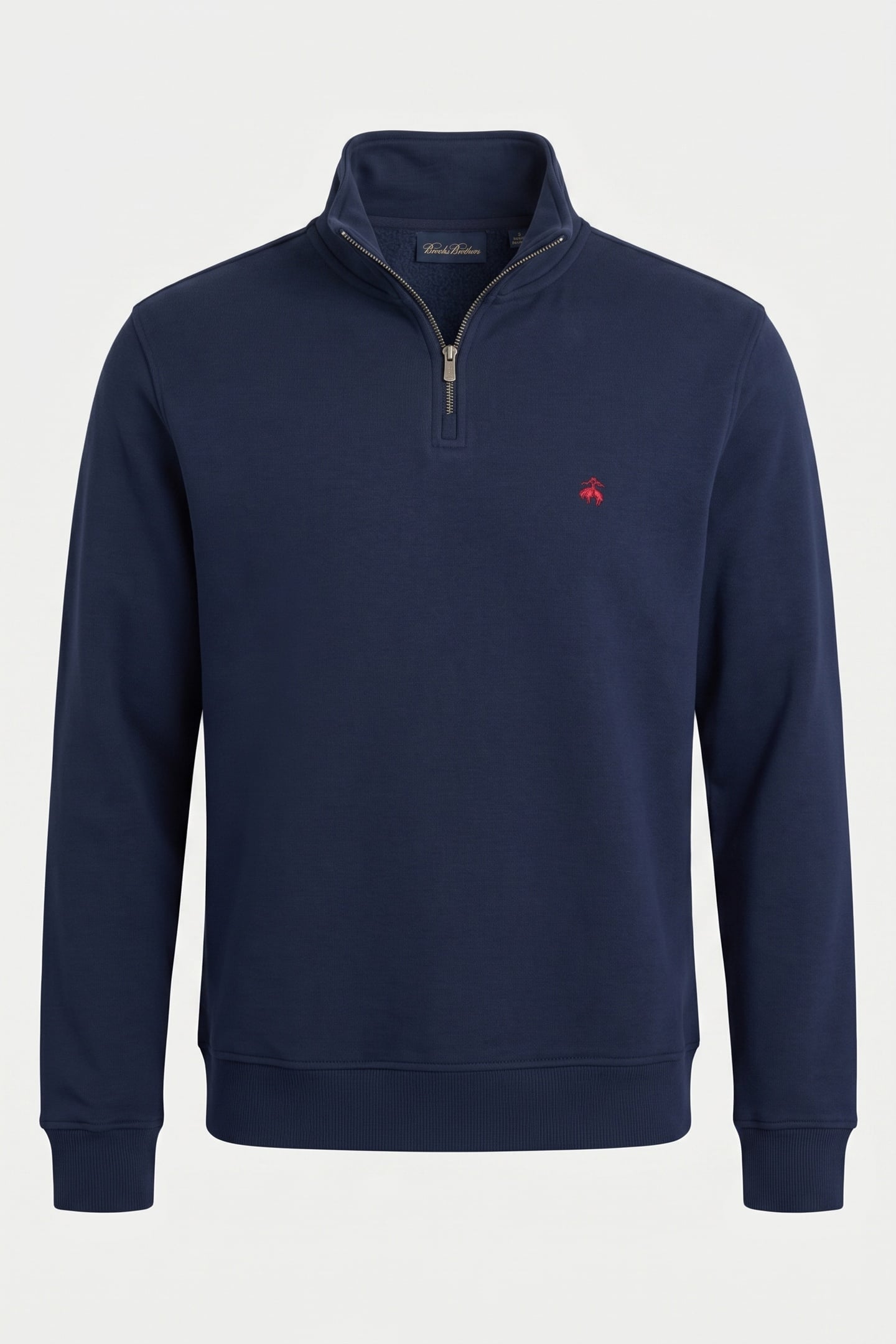 PLAIN HALF-ZIP SWEATSHIRT COTTON NAVY 5