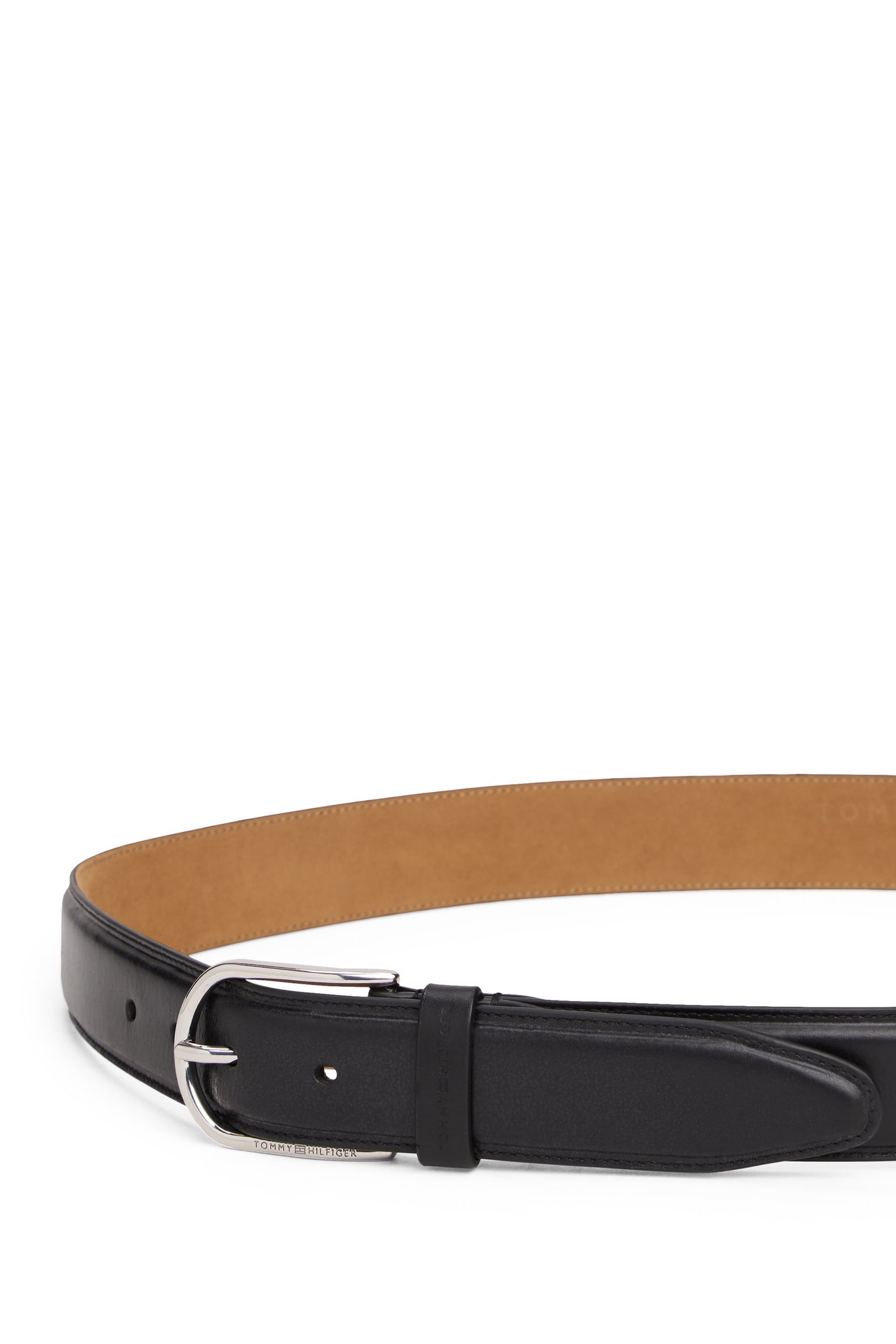 BUSINESSENTIAL SOLID LEATHER 3.5 BELT BLACK 4