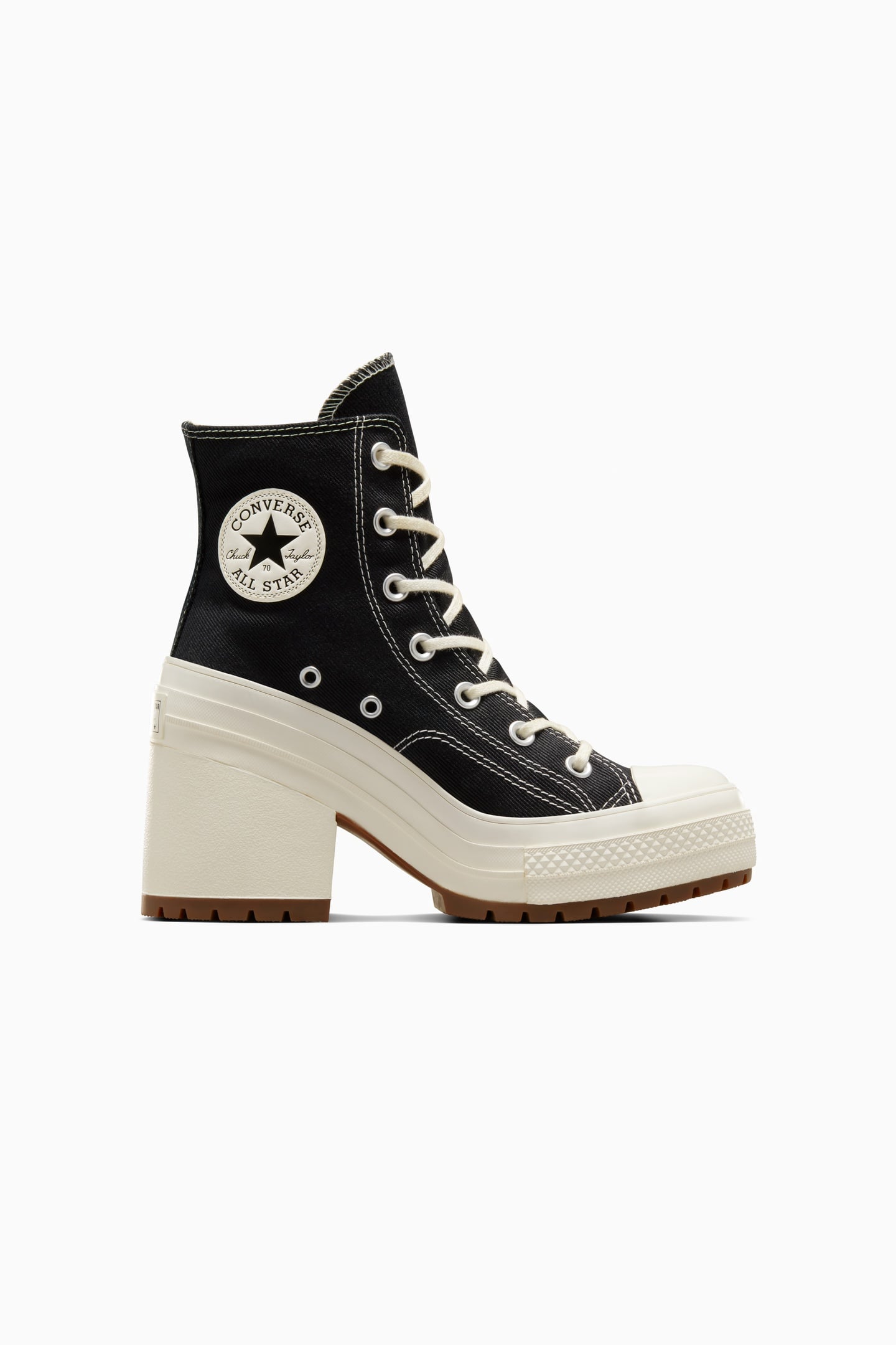 UNISEX CHUCK 70 DE LUXE HEEL HI BLACK/EGRET 1