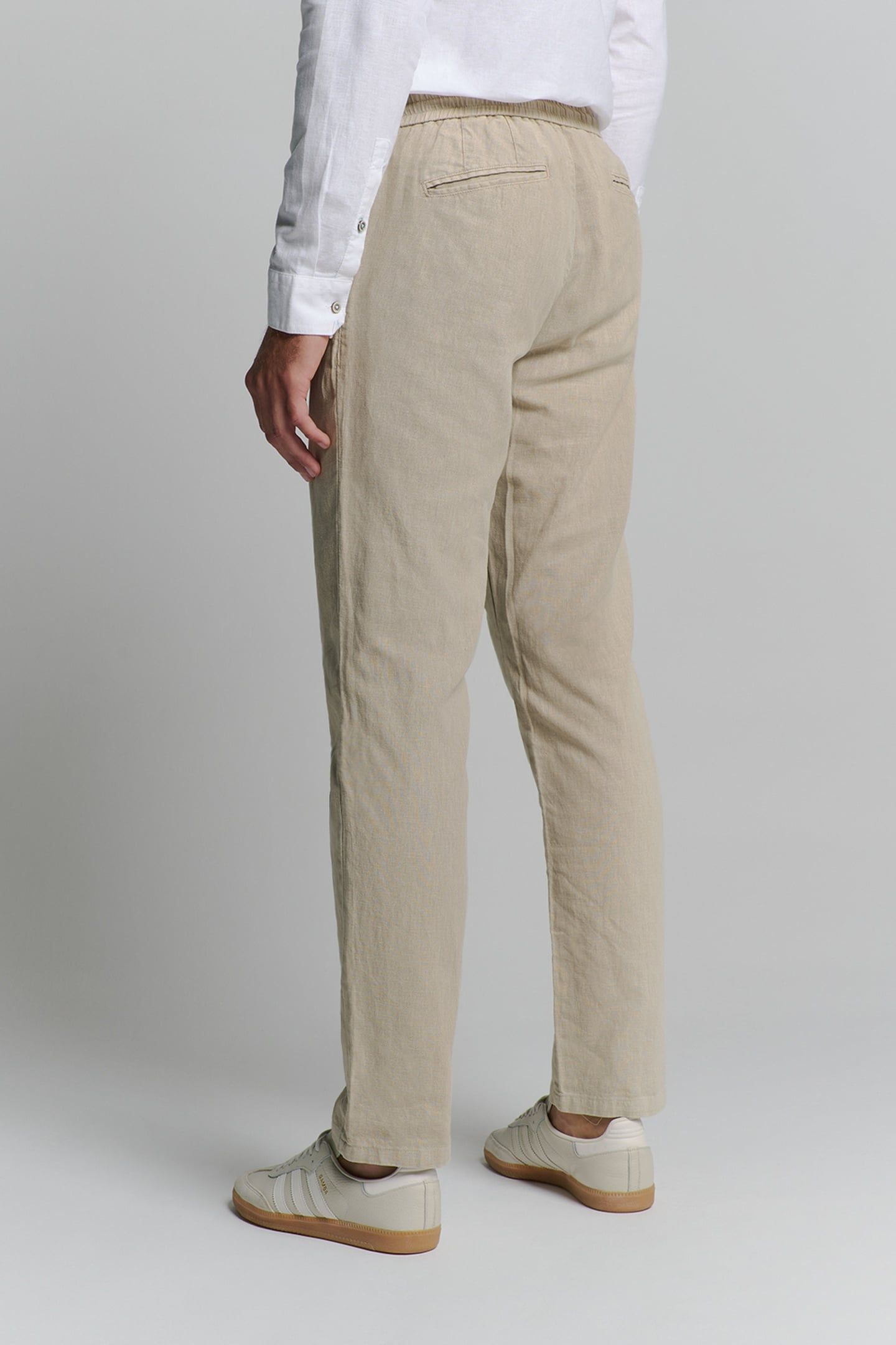 PANTS WITH LINEN GARMENT DYED LIGHT DESERT 3