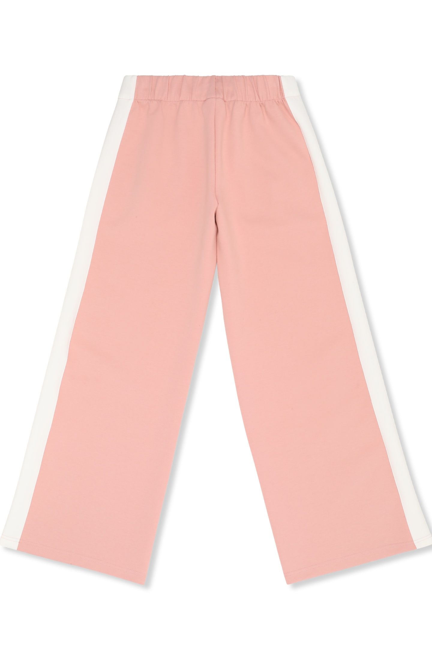 LECORE WIDE CONTRAST PANEL SCUBA TRACK PANTS MELLOW ROSE-EGR 2